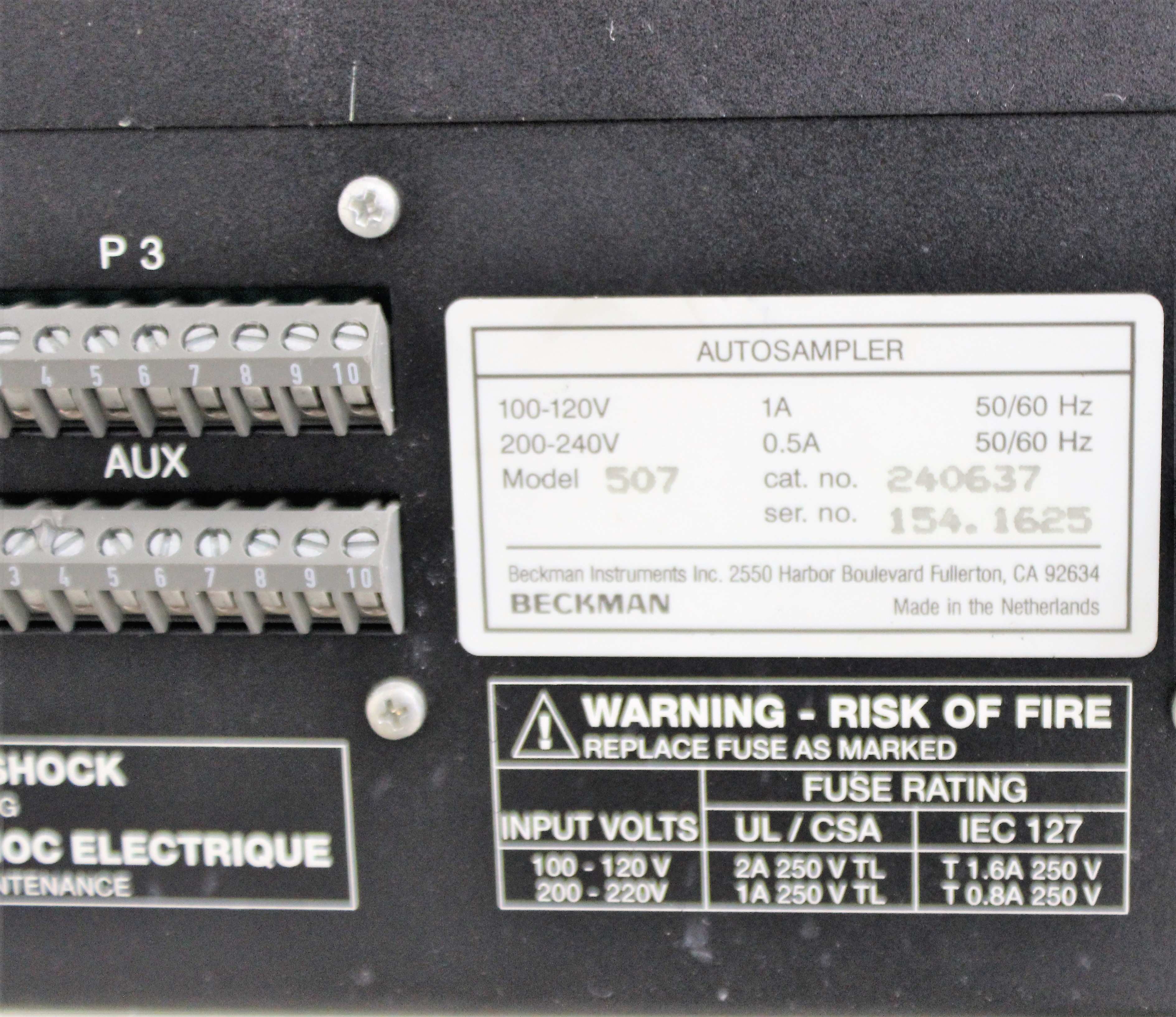 Beckman System Gold HPLC Multimodule 0-6000 psi 190-600 nm Diode Detector