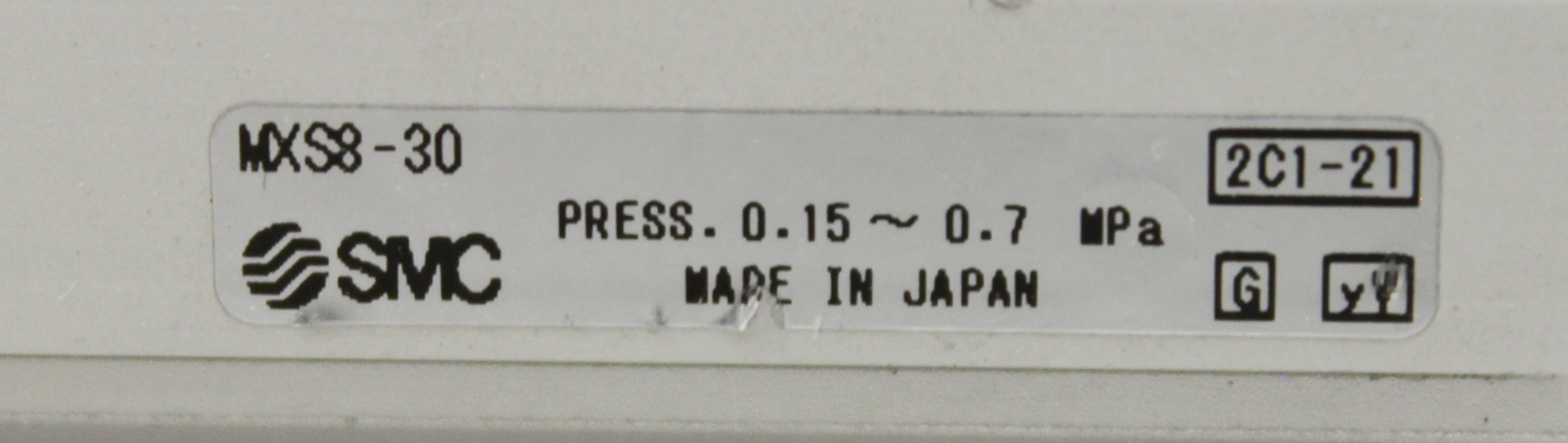 SMC MXS8-30P Slide Table Regulator Pneumatic Actuator Used Condition