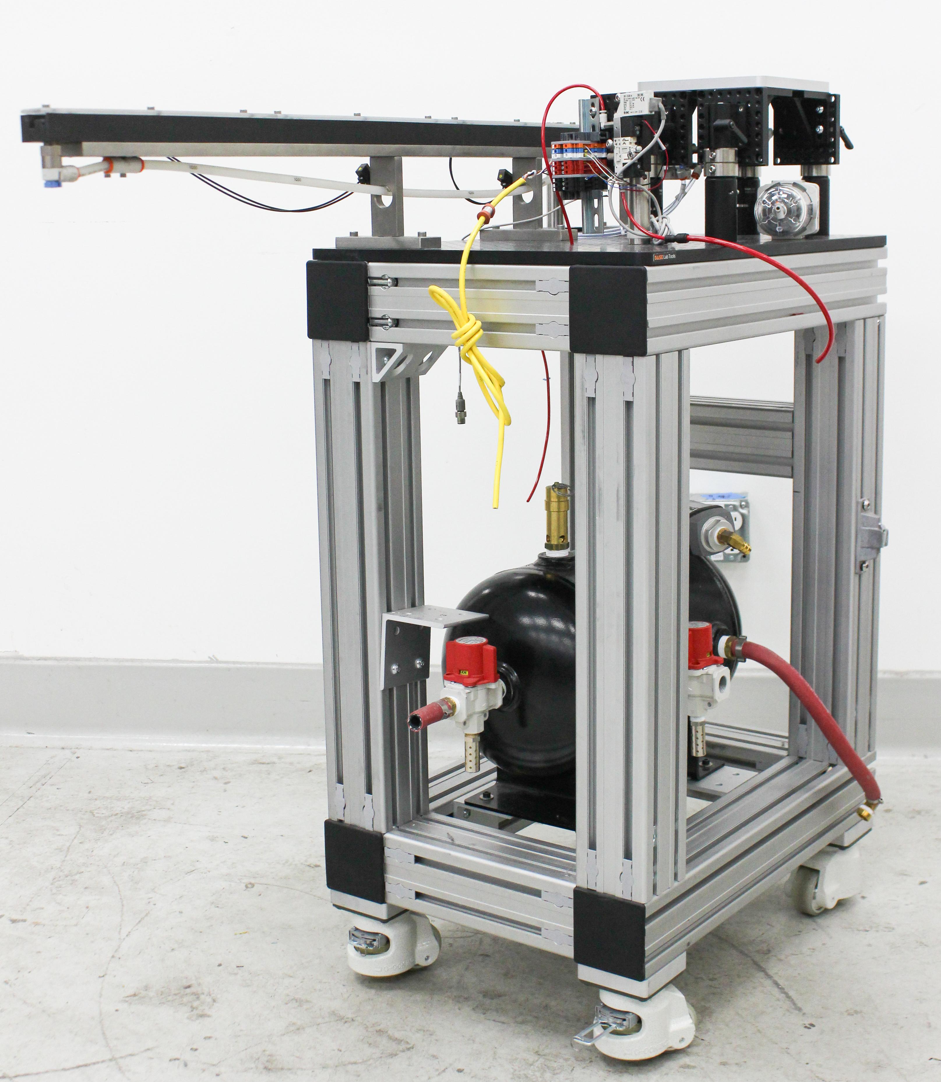 BASE Custom Optical Cart Analytical Accessory with Breadboard on Casters