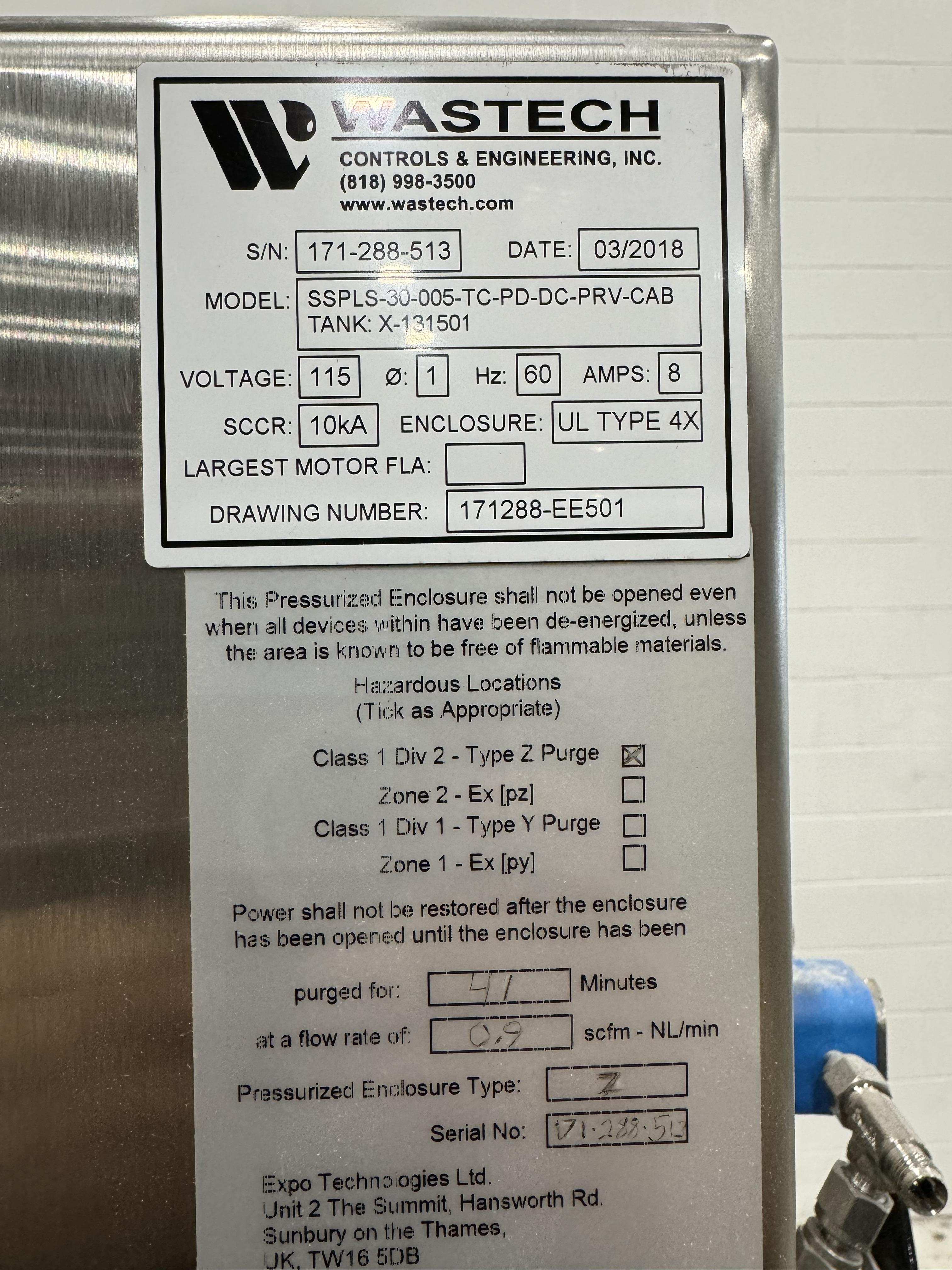 Tech SSPLS-30-007 Solvent Pump Lift Station 30gl Stainless Steel Dual Drum