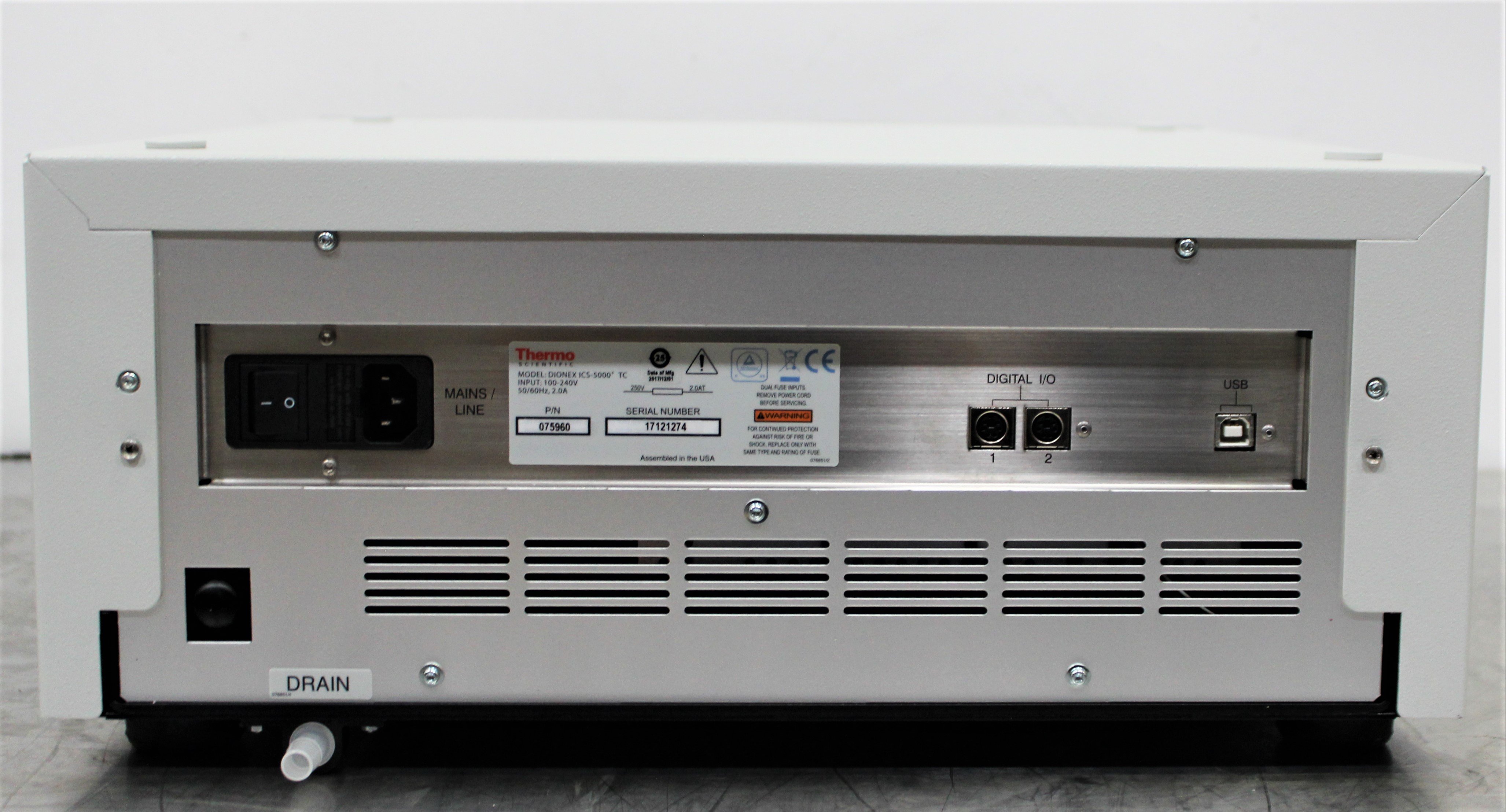 Thermo Dionex ICS-5000+ TC Thermal Compartment Mass Spectrometry Optical