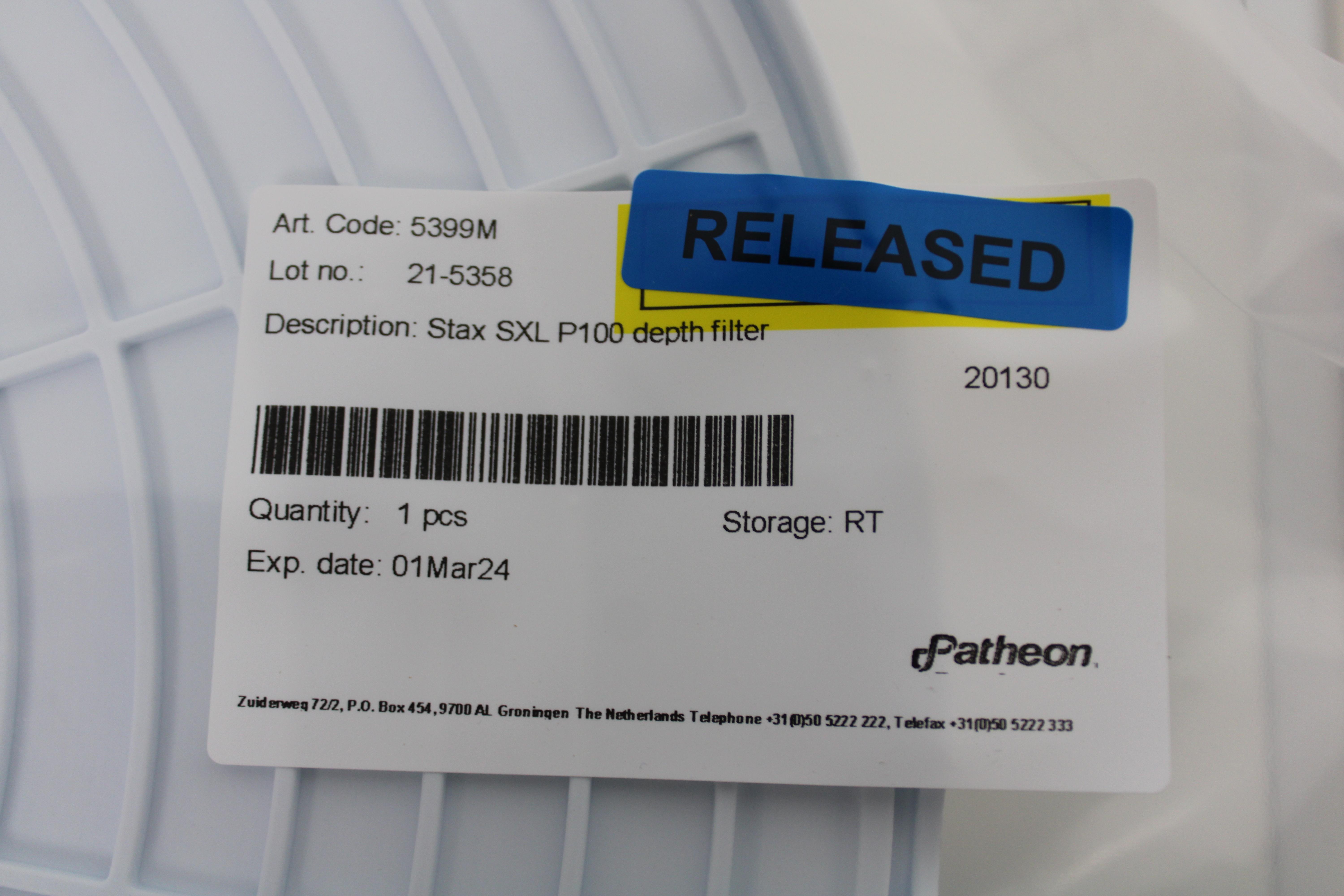 Pall SXPSC10W Disposable Depth Filter Platform for Efficient Filtration