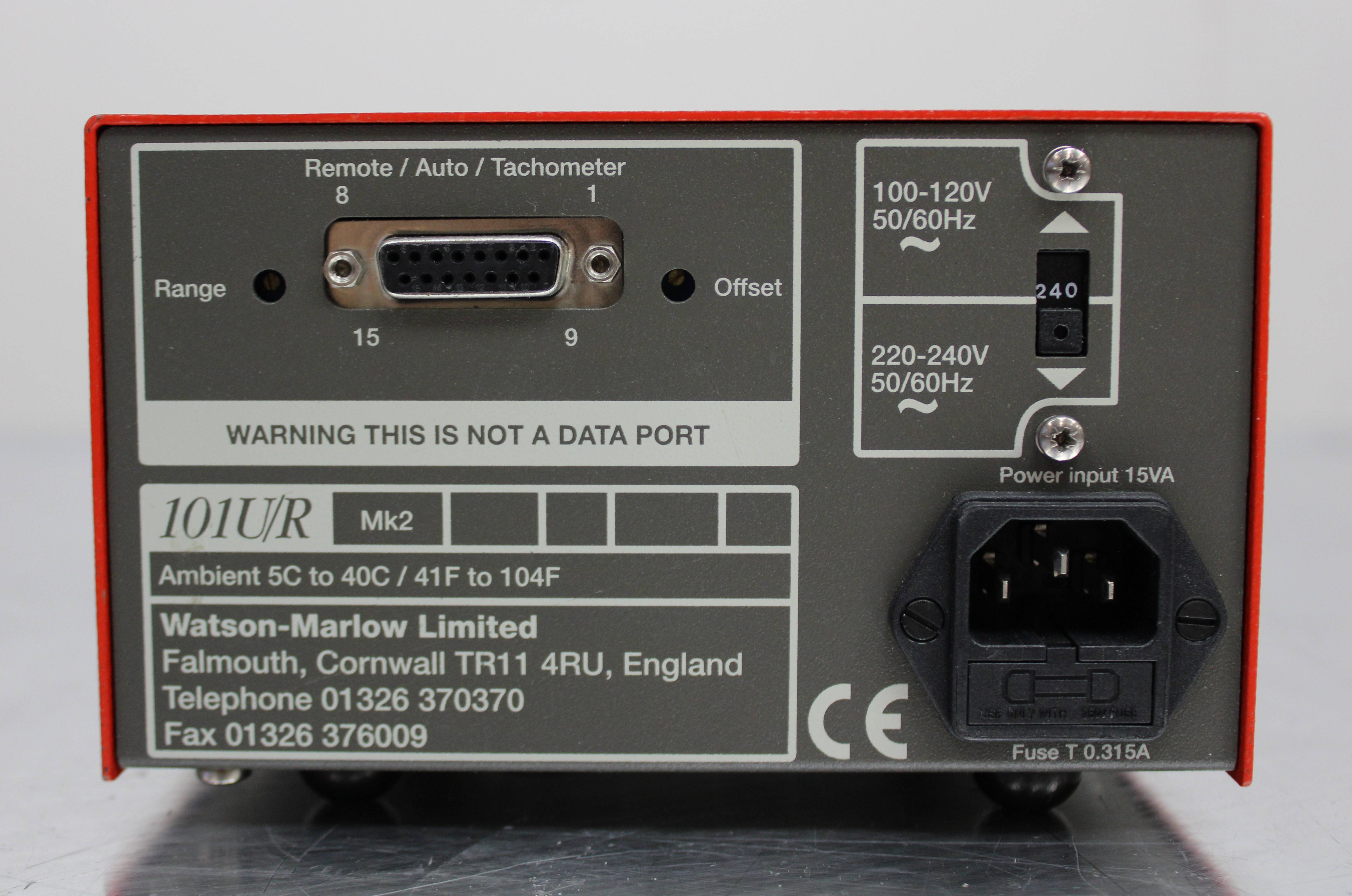 Watson Marlow 101U/R Peristaltic Pump Small Volume 53 ml/min to 3.25 ml/min