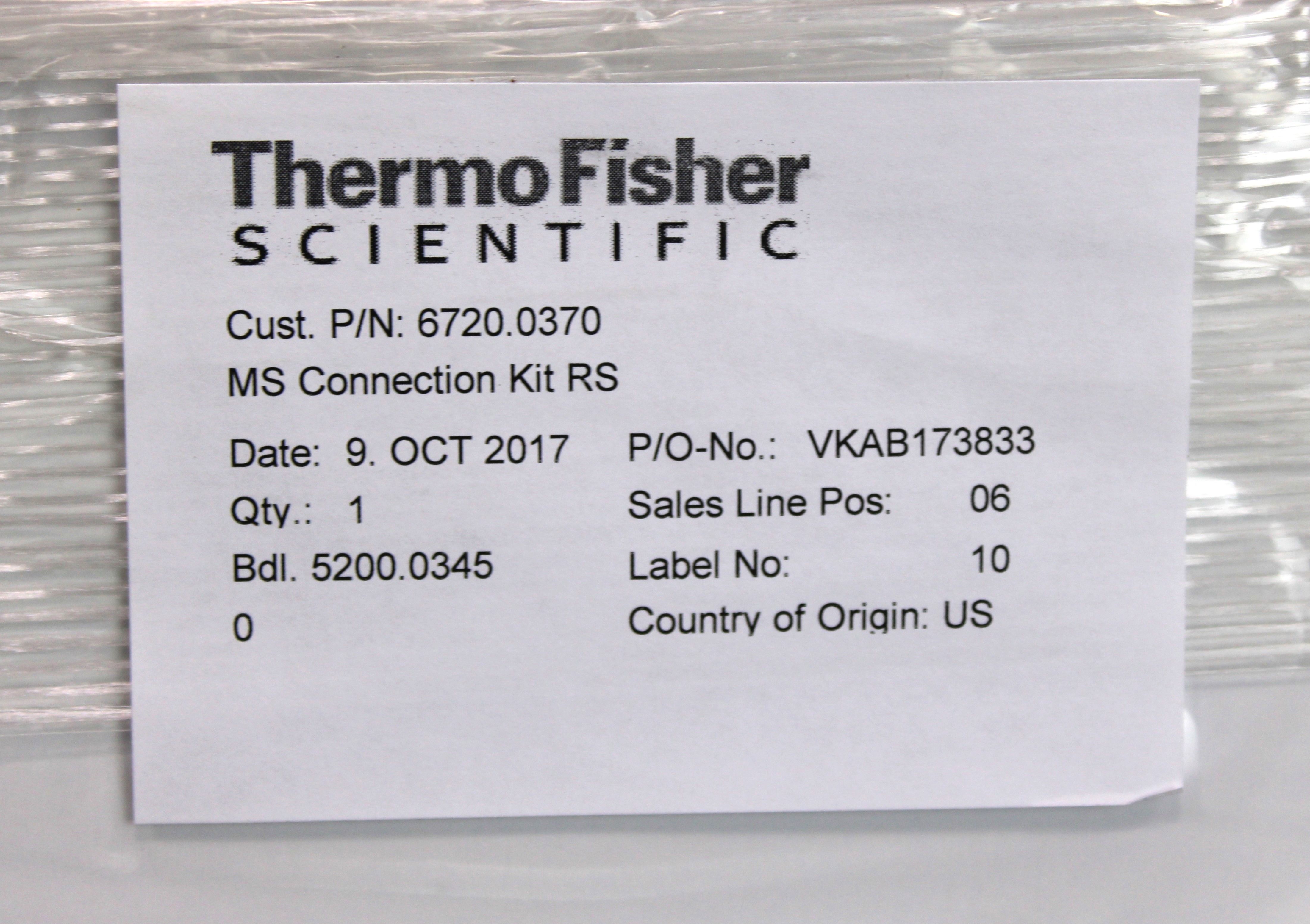 Thermo Viper MS Connection Kit RS 6720 Mass Spec Accessory Fitting System