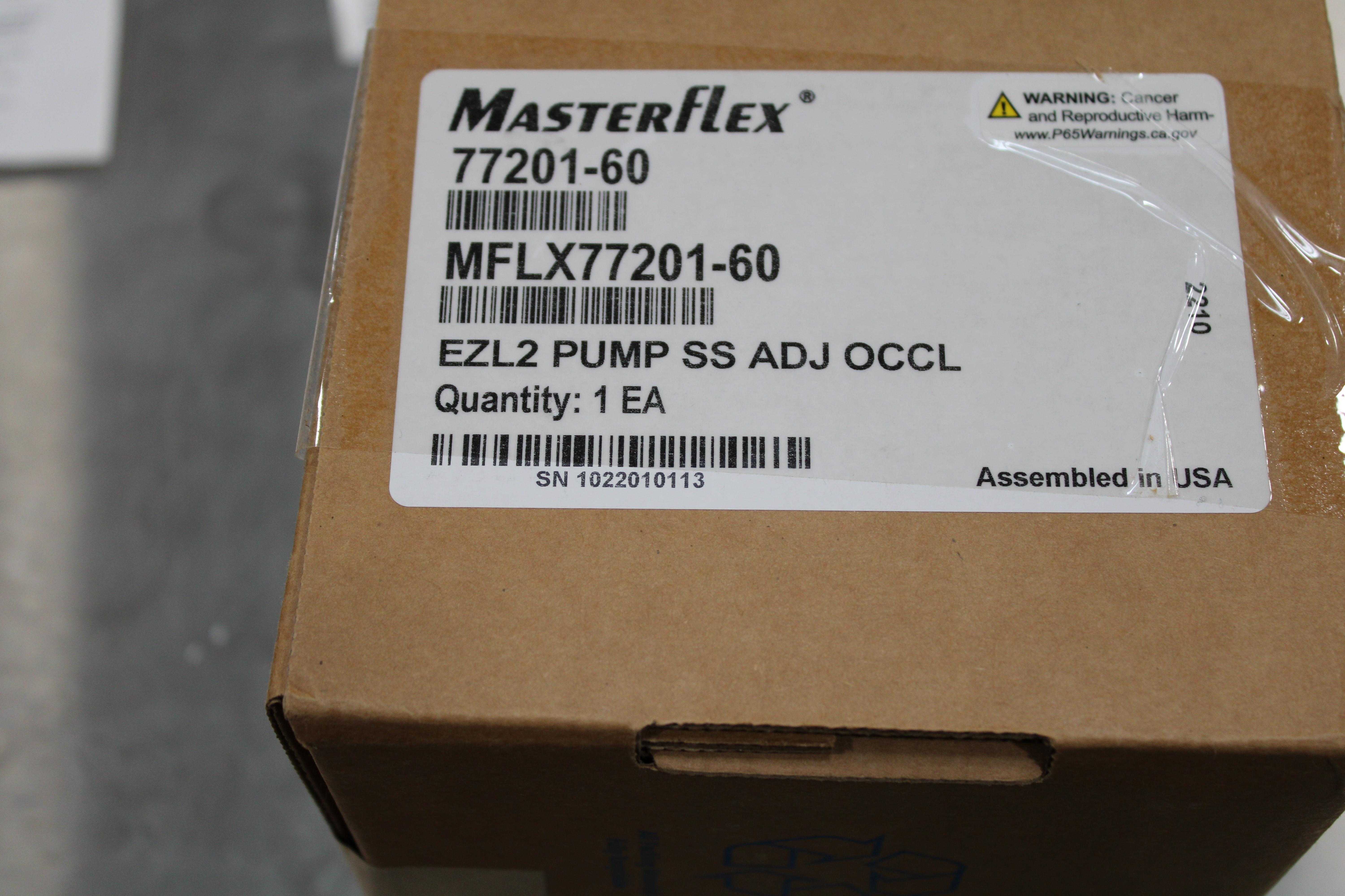 Masterflex 77201-60 Pump Head Peristaltic Easy-Load II 2300ml/min New Design