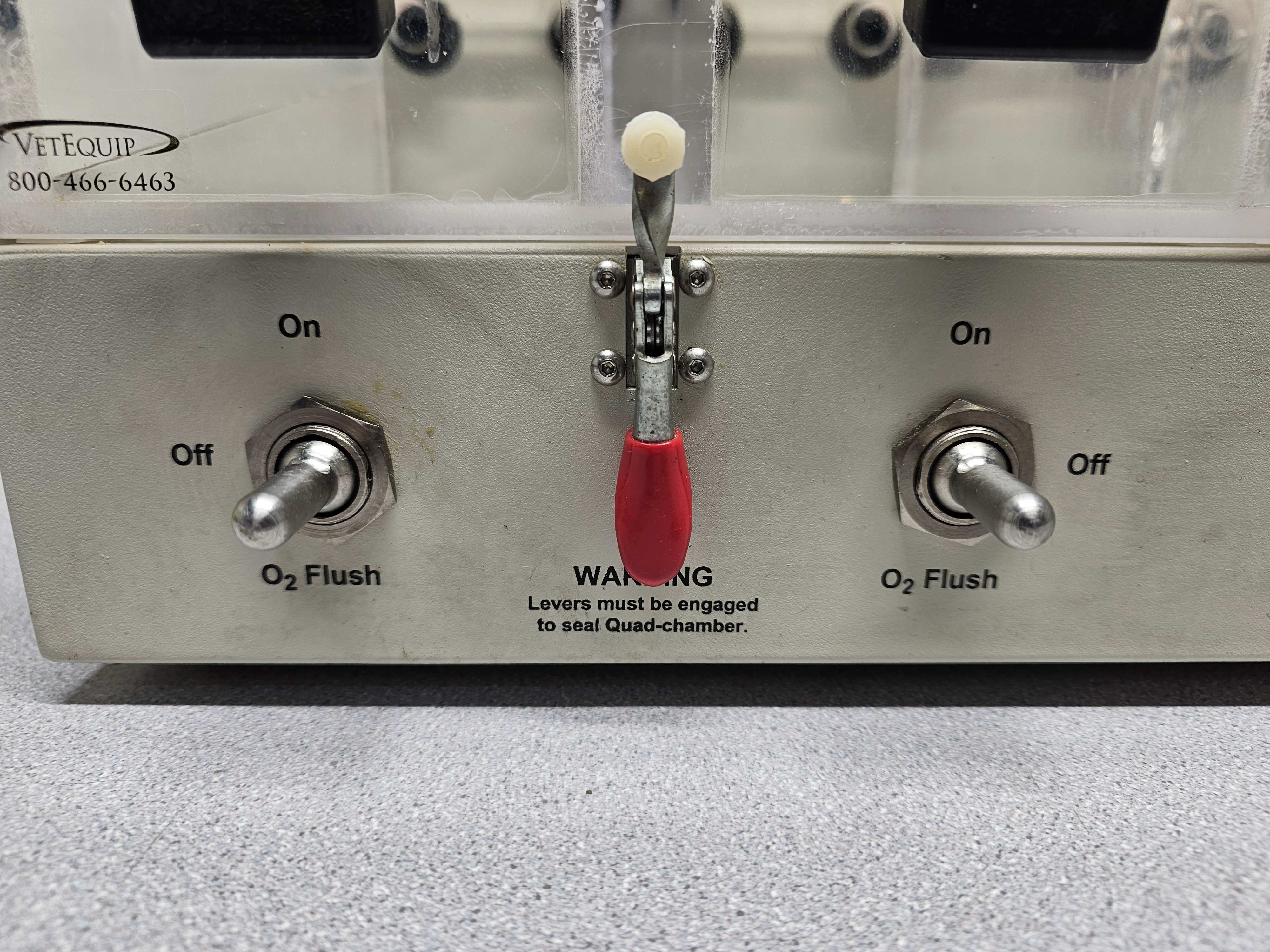 Vetequip Impac5 Inhalation Anesthesia System Dual Breathing Circuits Chamber