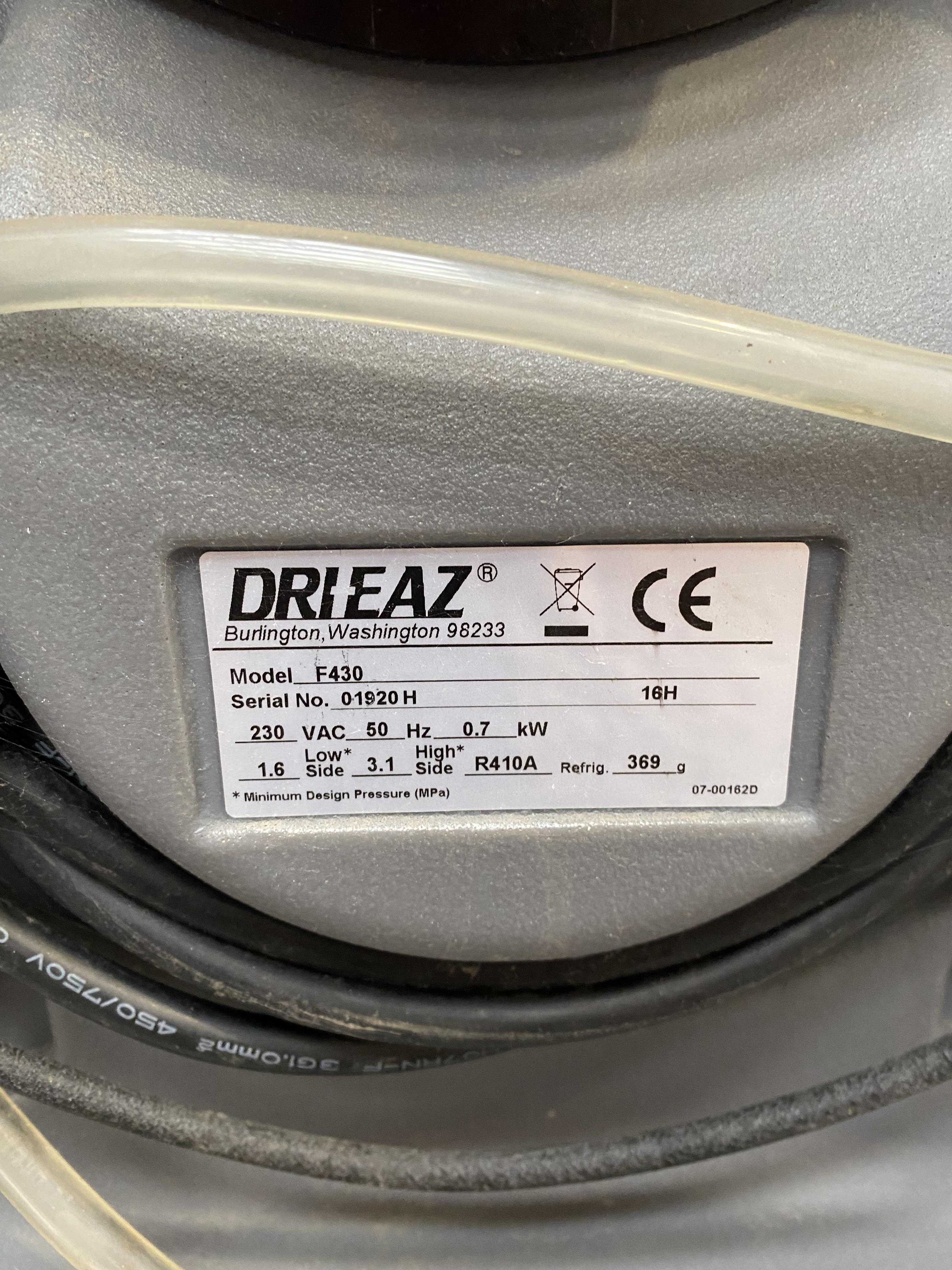 Drizair F430 Dehumidifier Moisture Removal 230V 50Hz Used for Lab Use