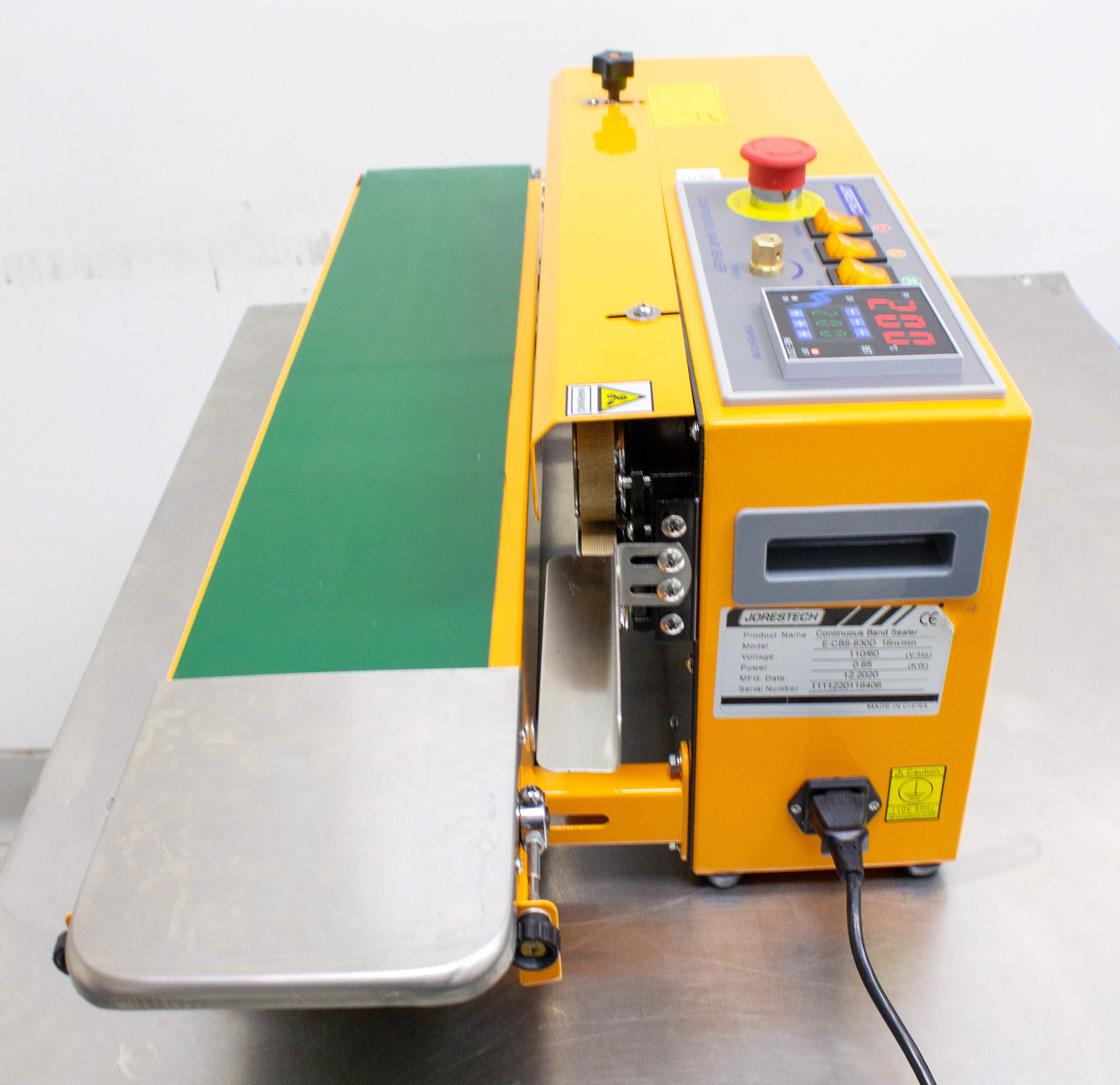 Jorestech E-CBS-630D Sealer Packager 57 ft/min PID Temp Control