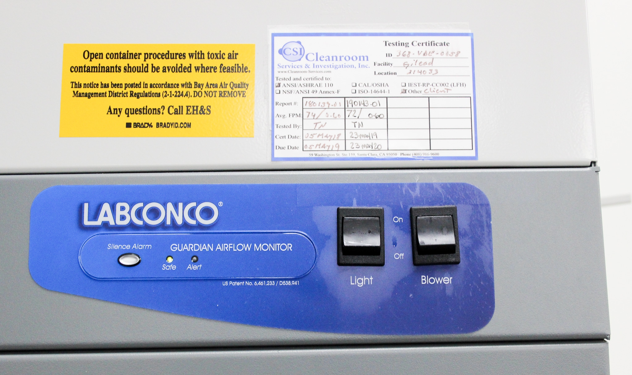 Labconco 6 XPert Filtered Balance System Guardian Airflow Monitor 120V