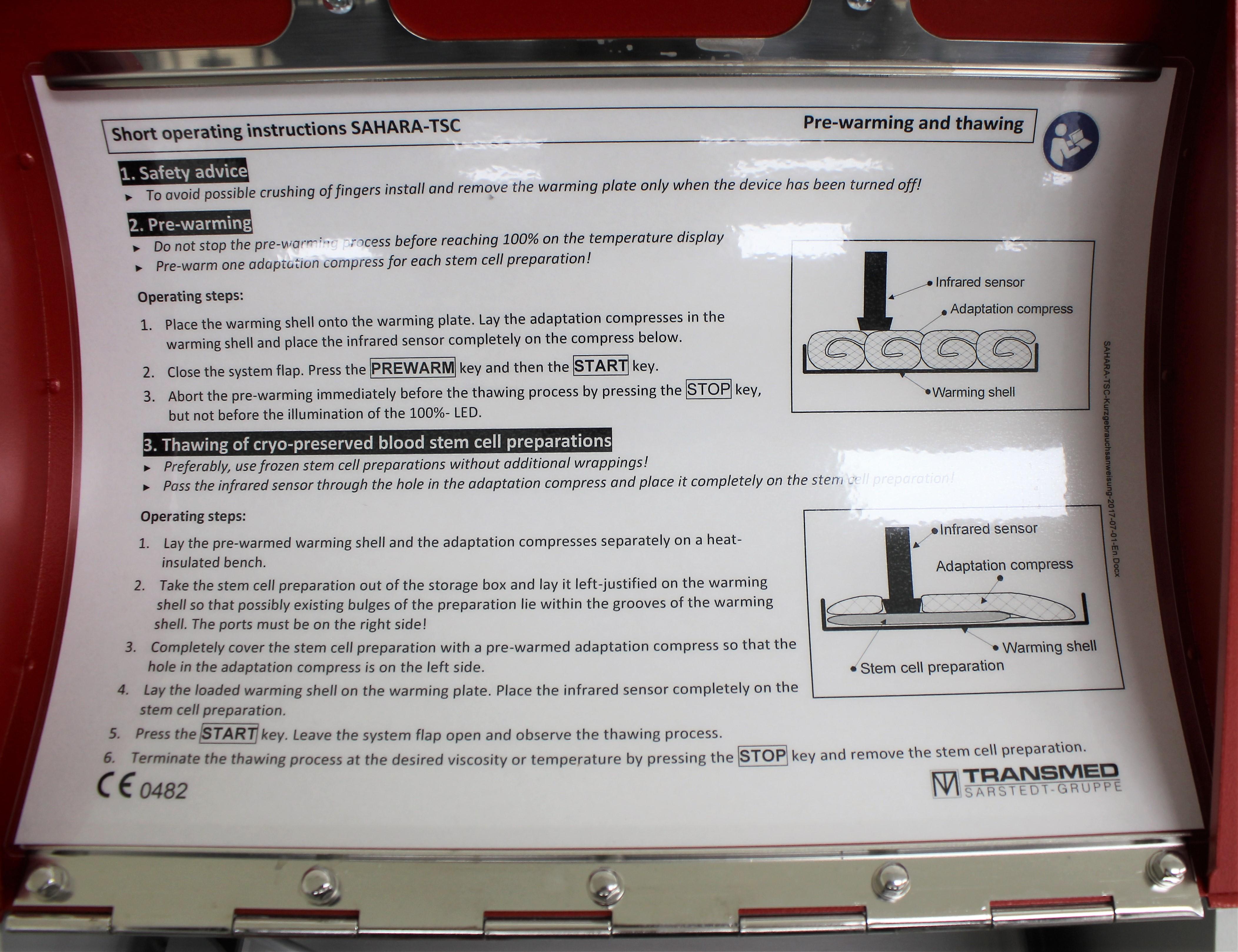 Sahara TSC Blood Warmer for Transfusion Thaws Cryopreserved Stem Cells