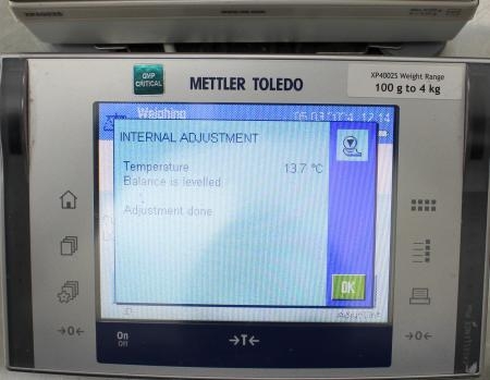 Mettler Toledo XP4002S Precision Balance 4100g Capacity Detailed Functionality