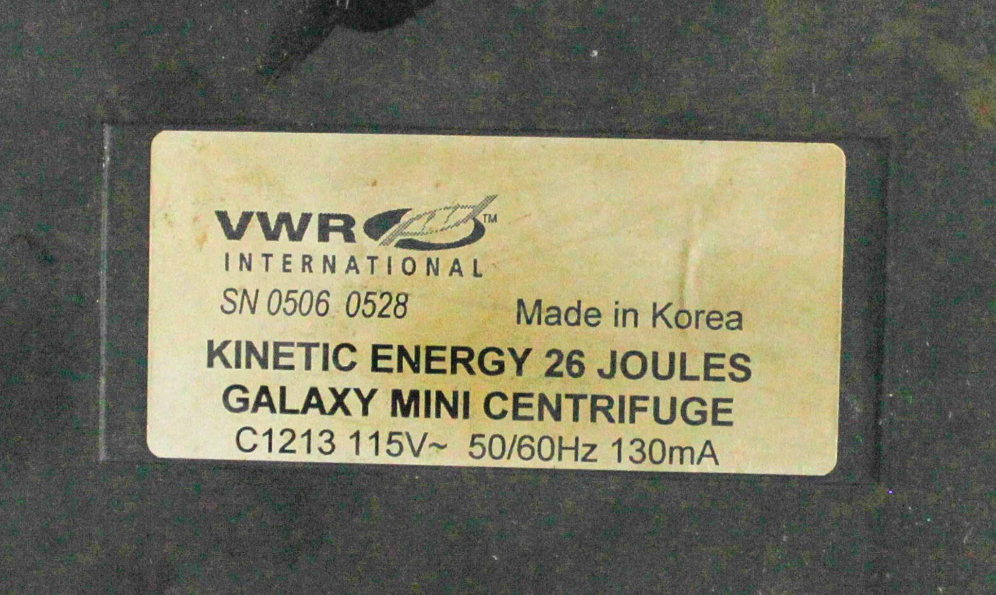 VWR C1213 Microcentrifuge Benchtop Compact Design 6000 RPM Capacity - USA