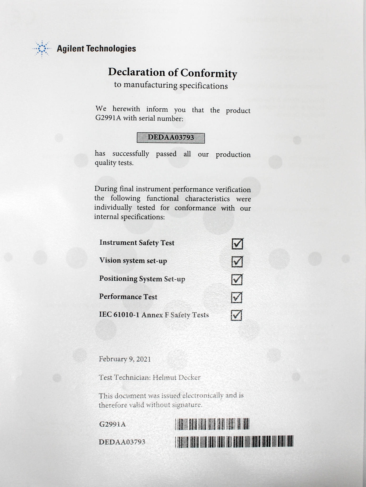 Agilent 4200 Tapestation Electrophoresis System DNA-RNA Analysis 96-Sample