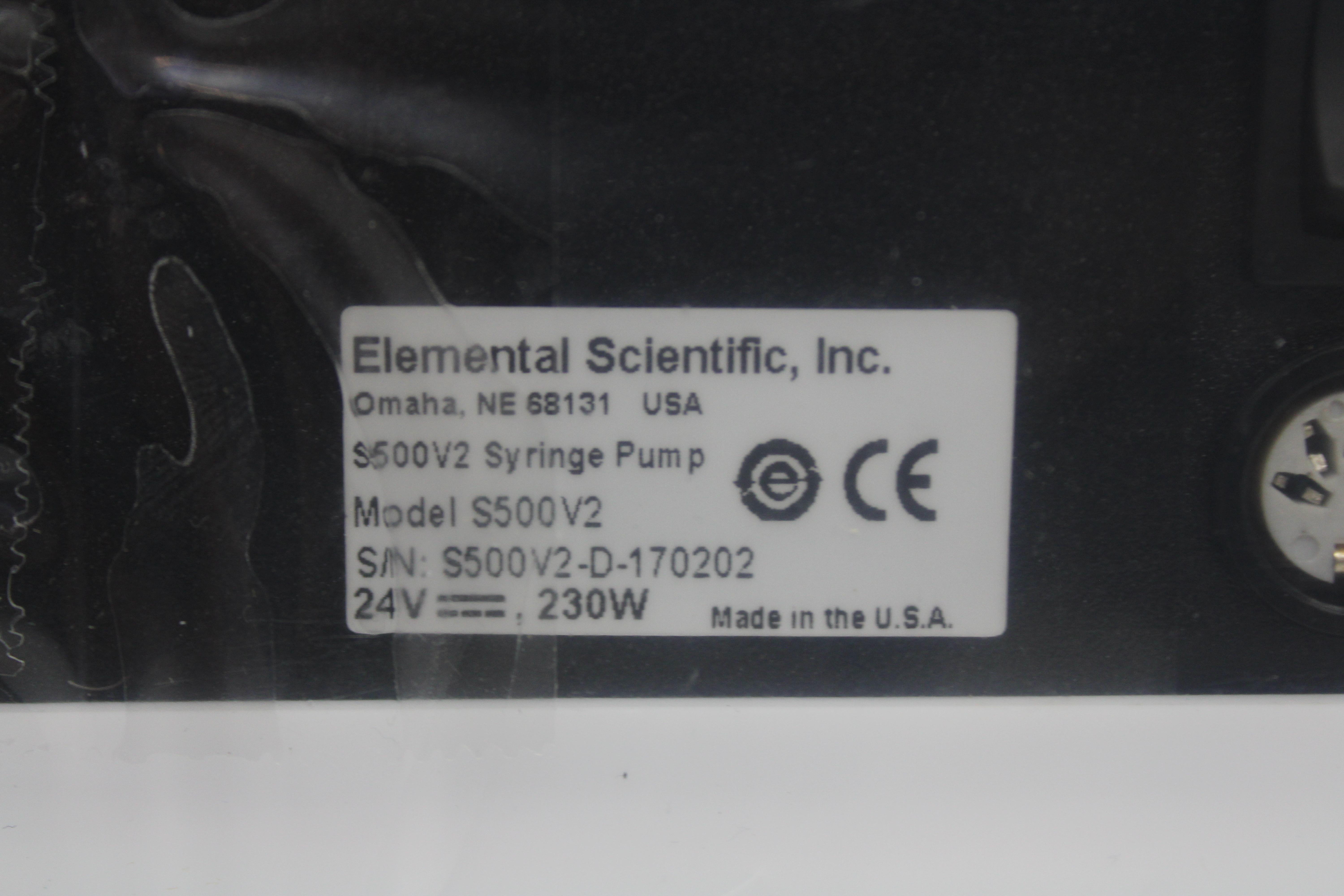 Elemental Scientific S500V2 Syringe Pump Solution Delivery Wide Flow Rate