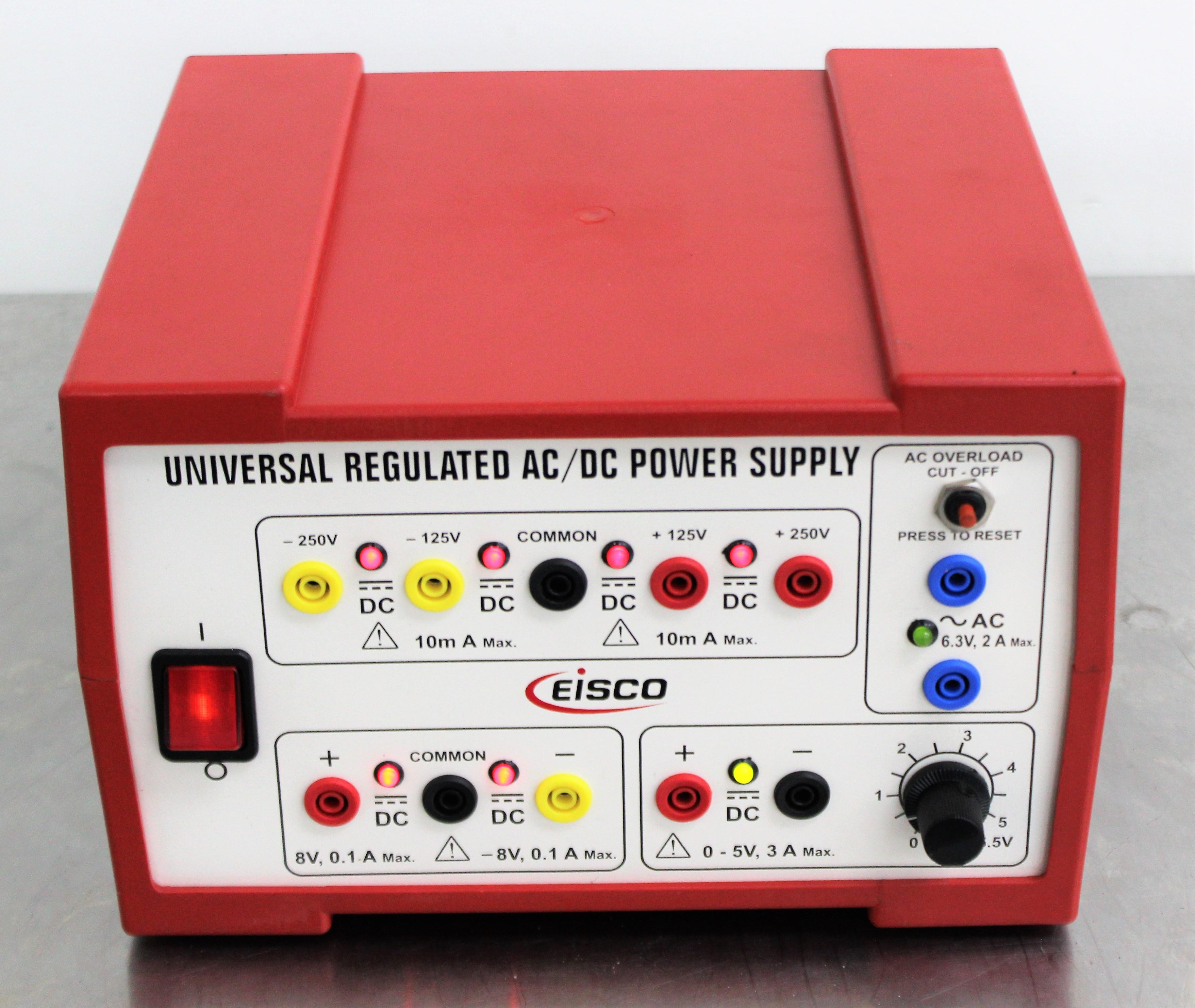 Eisco ESR-UV 1339 Power Supply Regulated Adjustable 120V 220V CE CSA