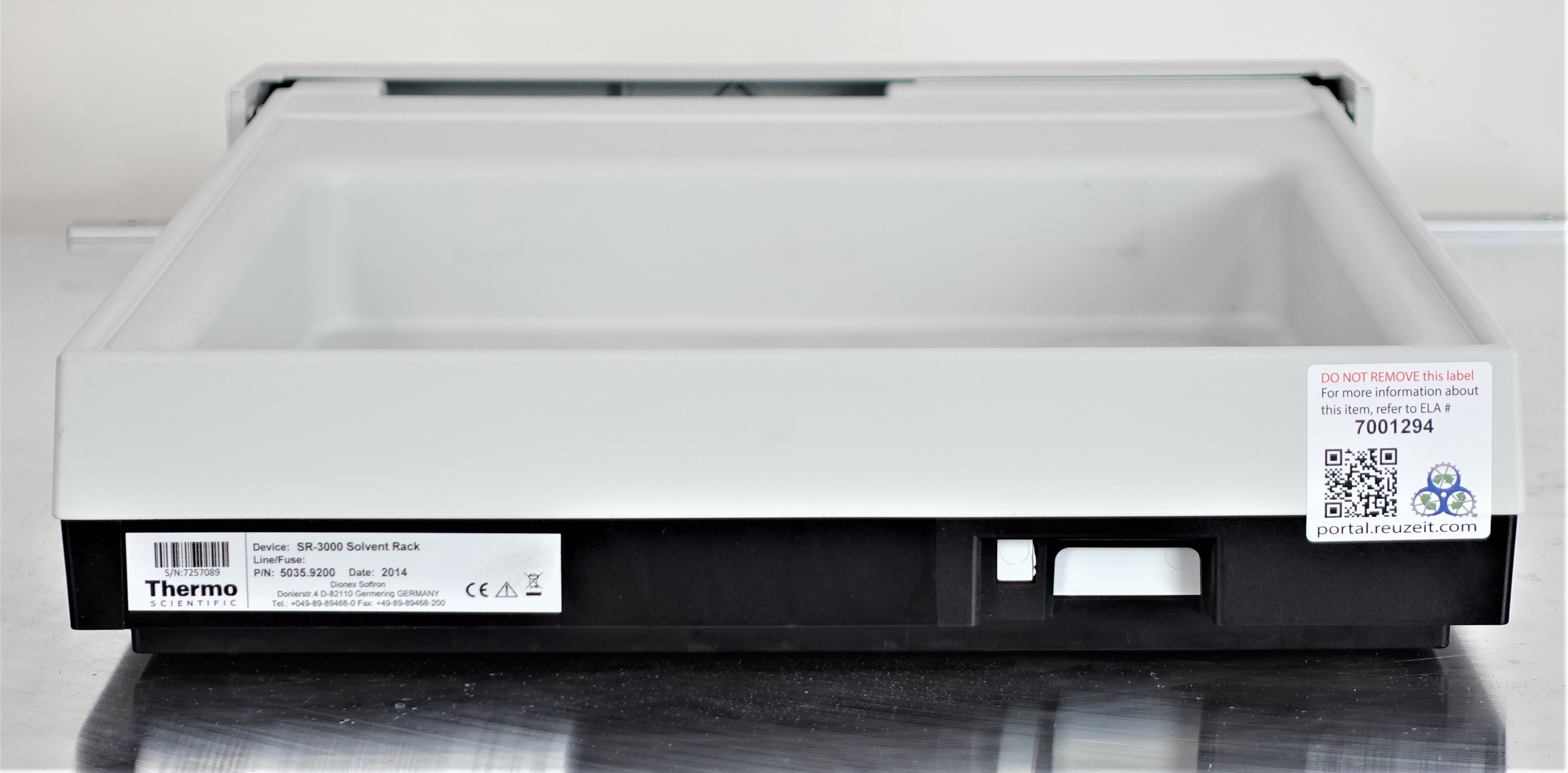 Thermo SR-3000 Solvent Rack HPLC Accessory for UltiMate 3000 Pumps 1L Capacity