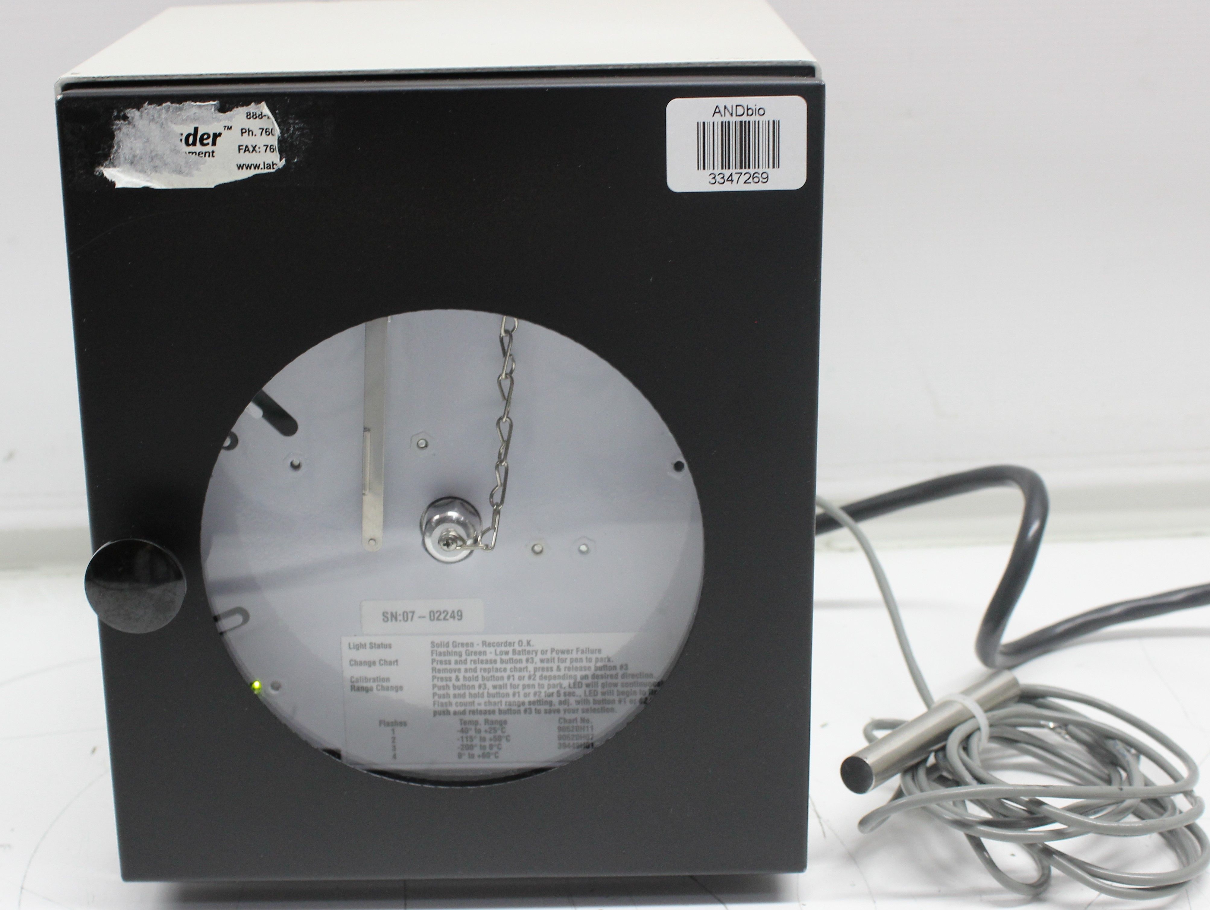 Unknown Chart Recorder - Temperature Data Monitoring Device 40 to 60C