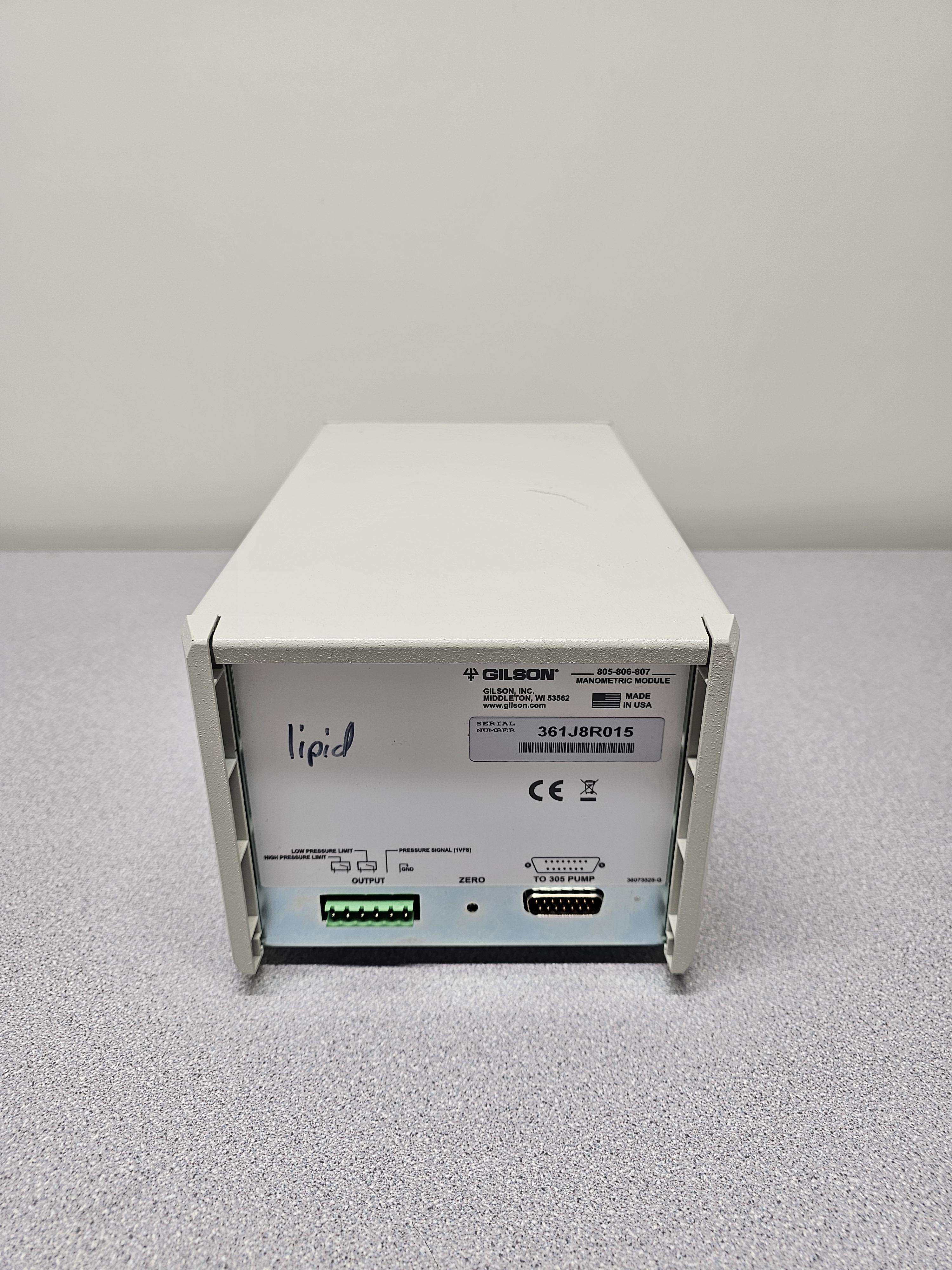 Gilson 806 Manometric Module Preparative HPLC 0-50 ml/min 4600 PSI Capacity
