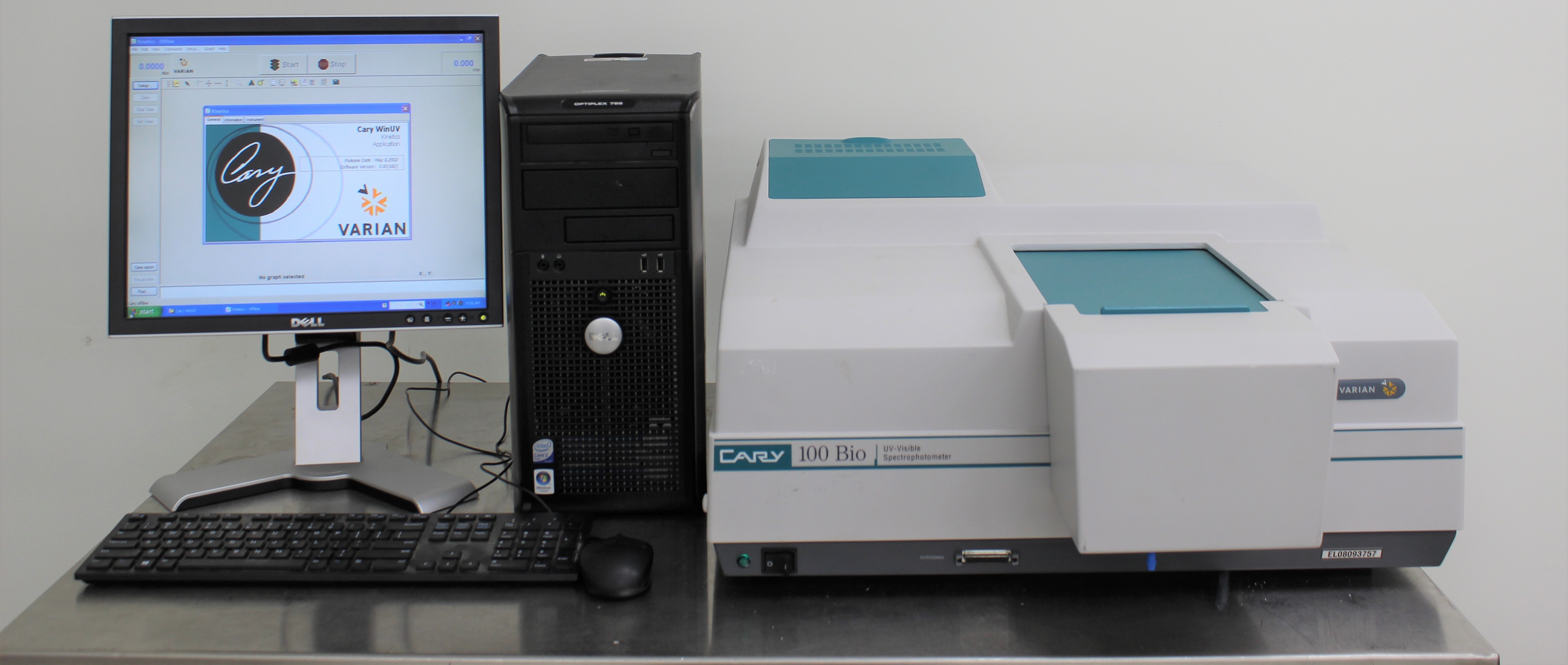 Varian Cary 100 Bio Spectrometer UV-Vis 190-900nm Turnkey Used