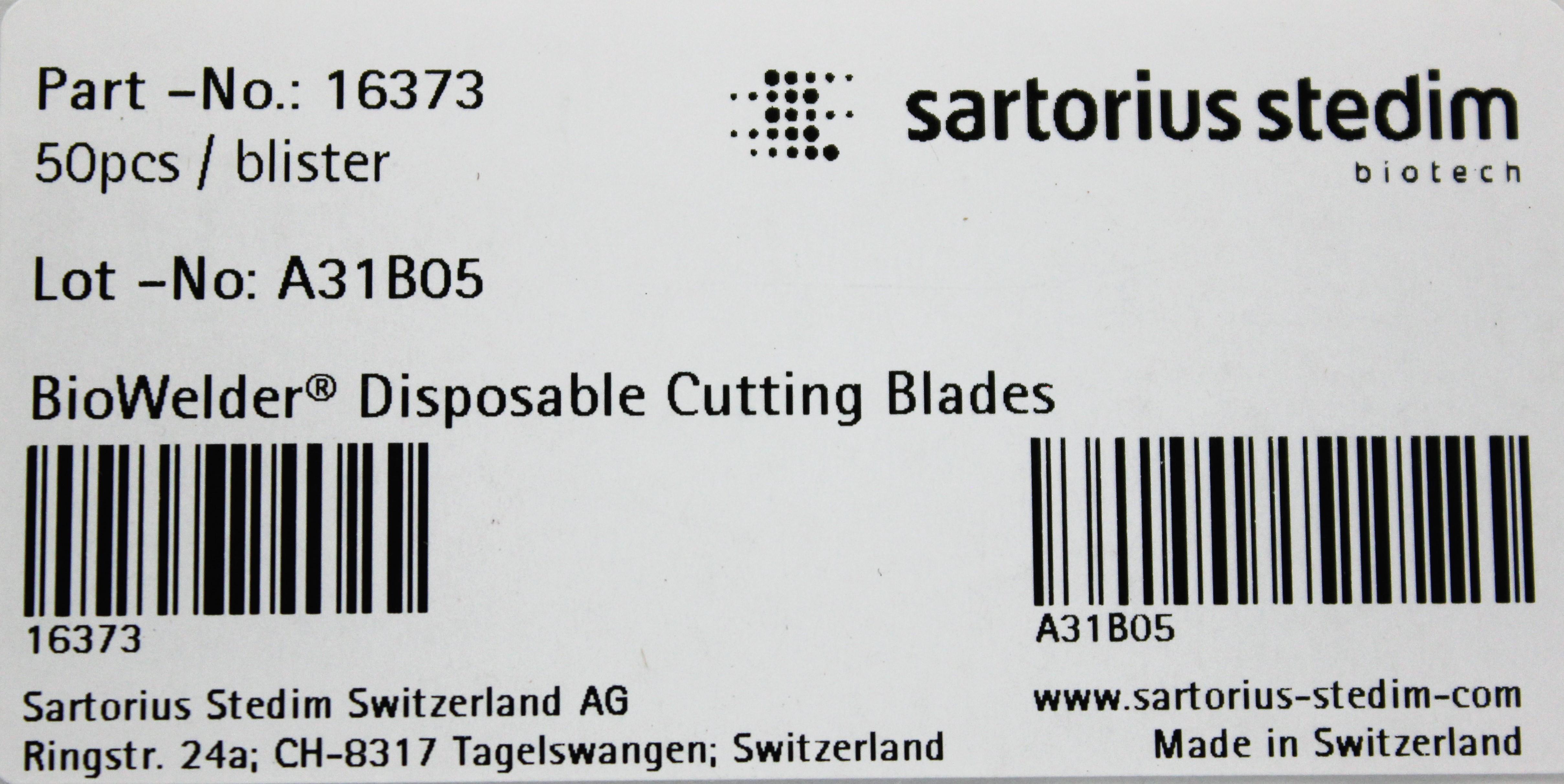 Sartorius BioWelder Stainless Blades 298 Cases Tubing Welding Pack 50pcs