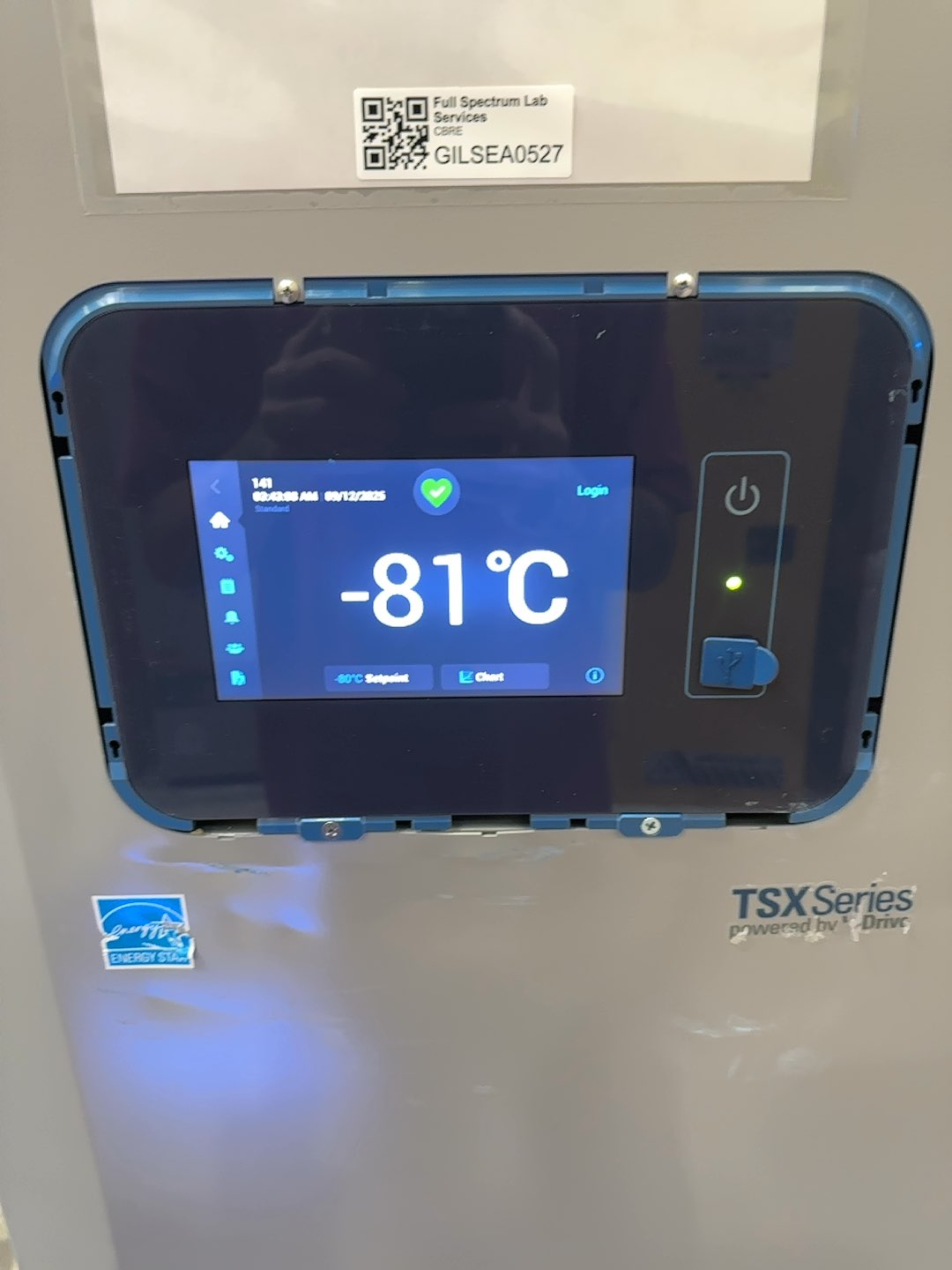 Thermo TSX60086A Ultra Low Freezer -86C 28.8 CU FT, Energy Efficient, Used