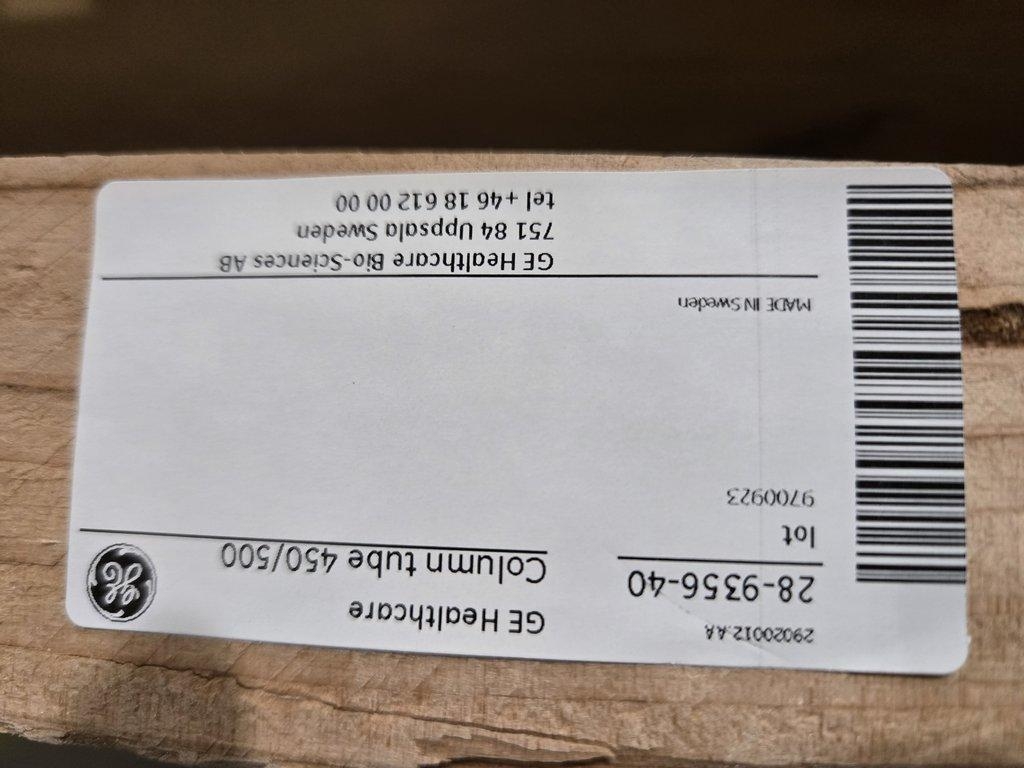 GE Axichrom 450 Chromatography Column Tube Only - GE Healthcare