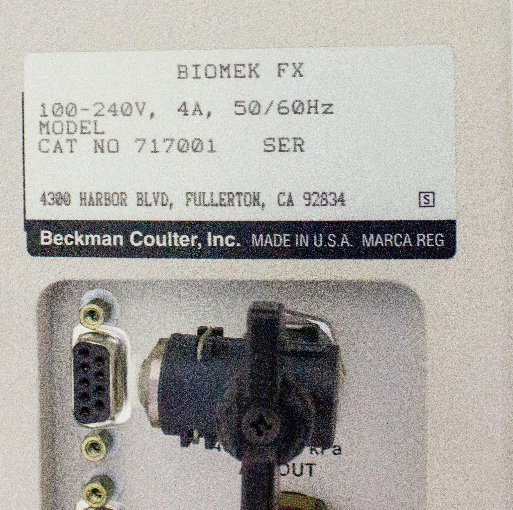 Beckman Biomek FX Automated Liquid Handling w/ PC & Software 717001