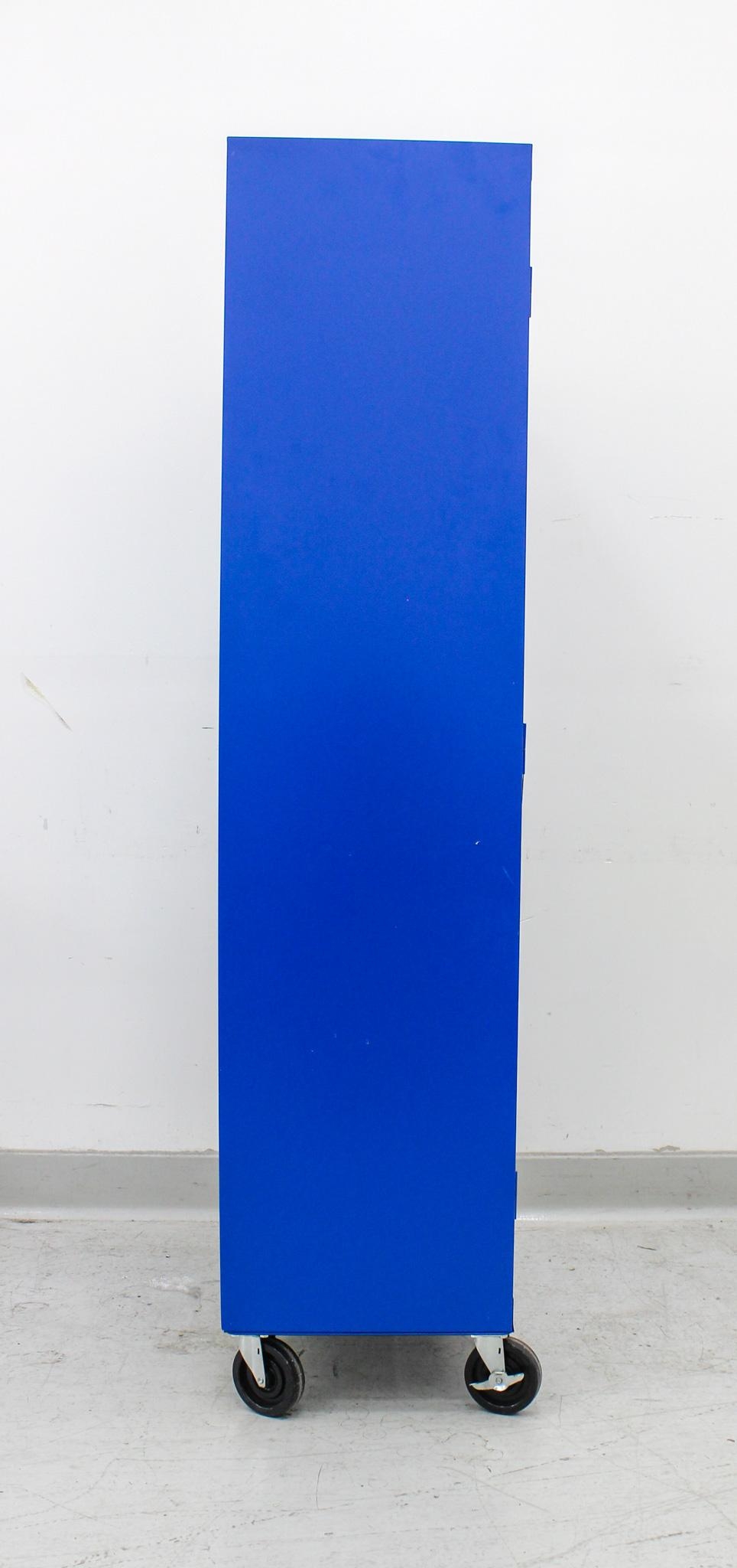 Sandusky Blue Mobile Clear View Cabinet VG Lockable Adjustable Storage