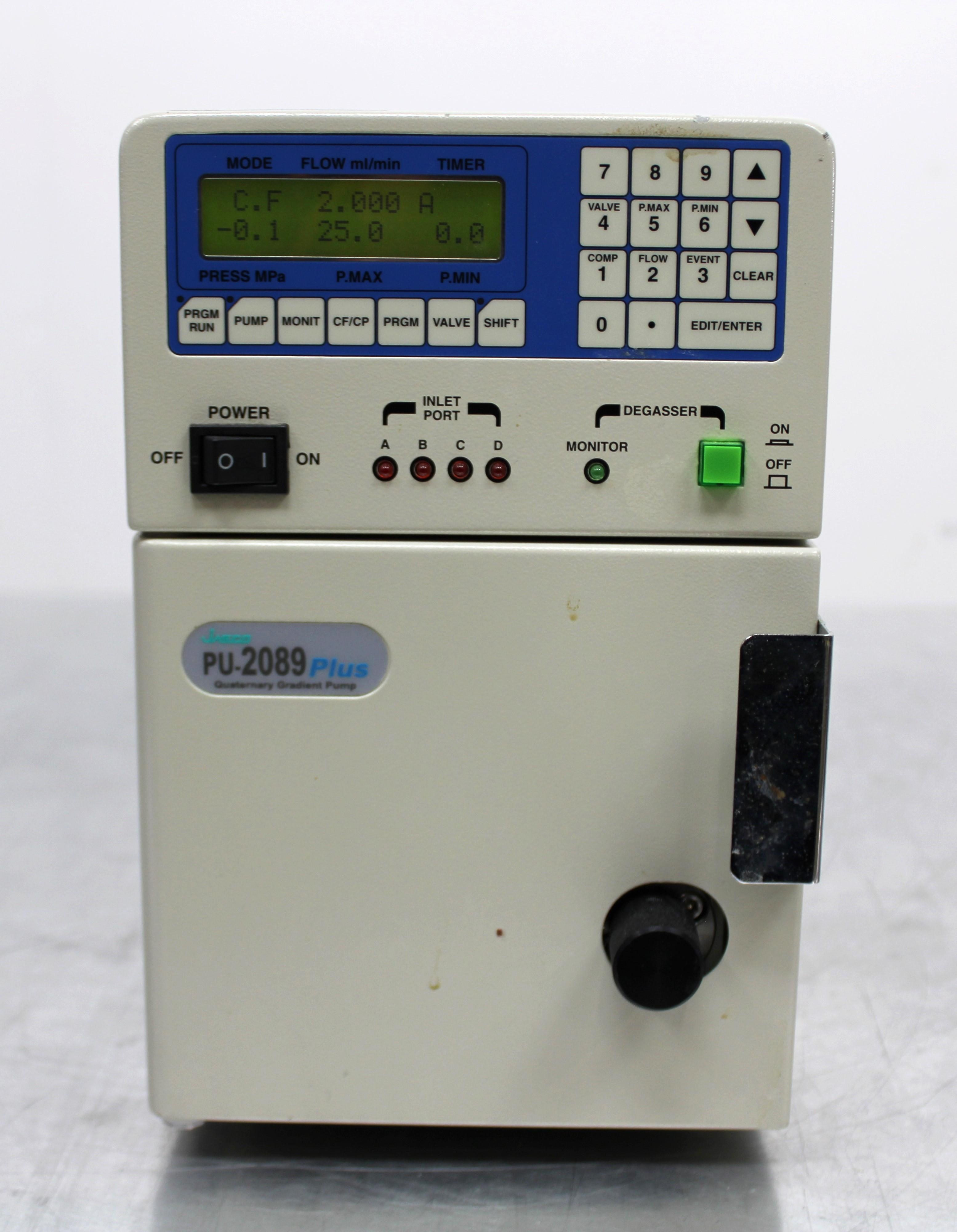 Jasco PU-2089 Plus HPLC Pump Quaternary Gradient 240V 50 60 Used