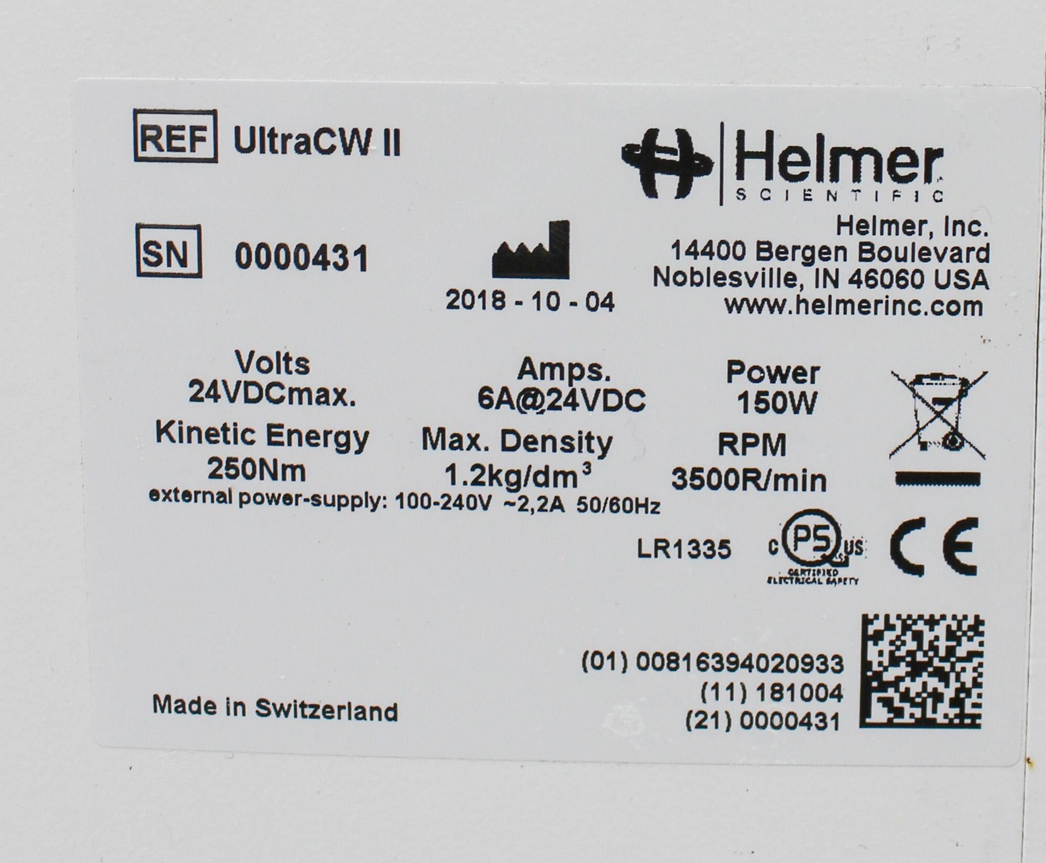 Helmer UltraCW II Cell Washer System - Automated Cell Washing with Touchscreen