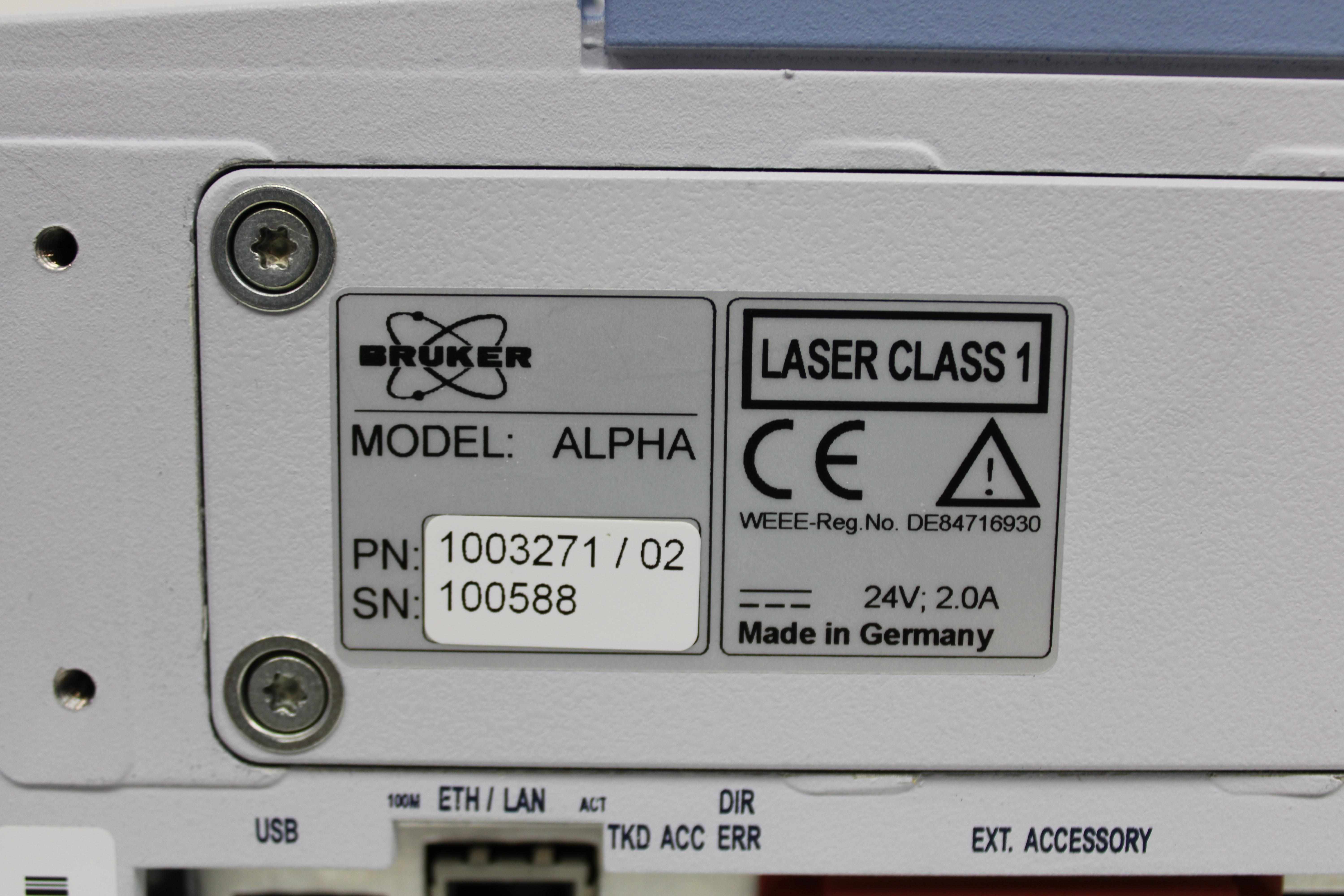 Bruker ALPHA I Spectrometer FT-IR Analysis QuickSnap Flexibility Used