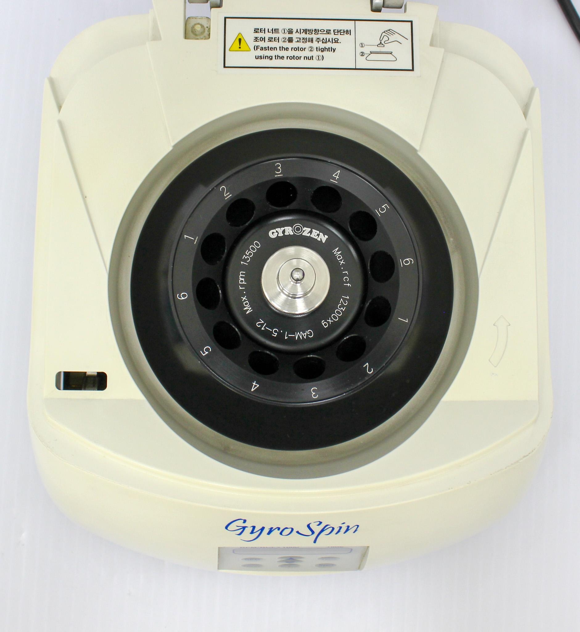 Gyro Spin Gyrozen GZ-1312 Benchtop Microcentrifuge Air-Cooling 13,500 RPM 12-Place Rotor