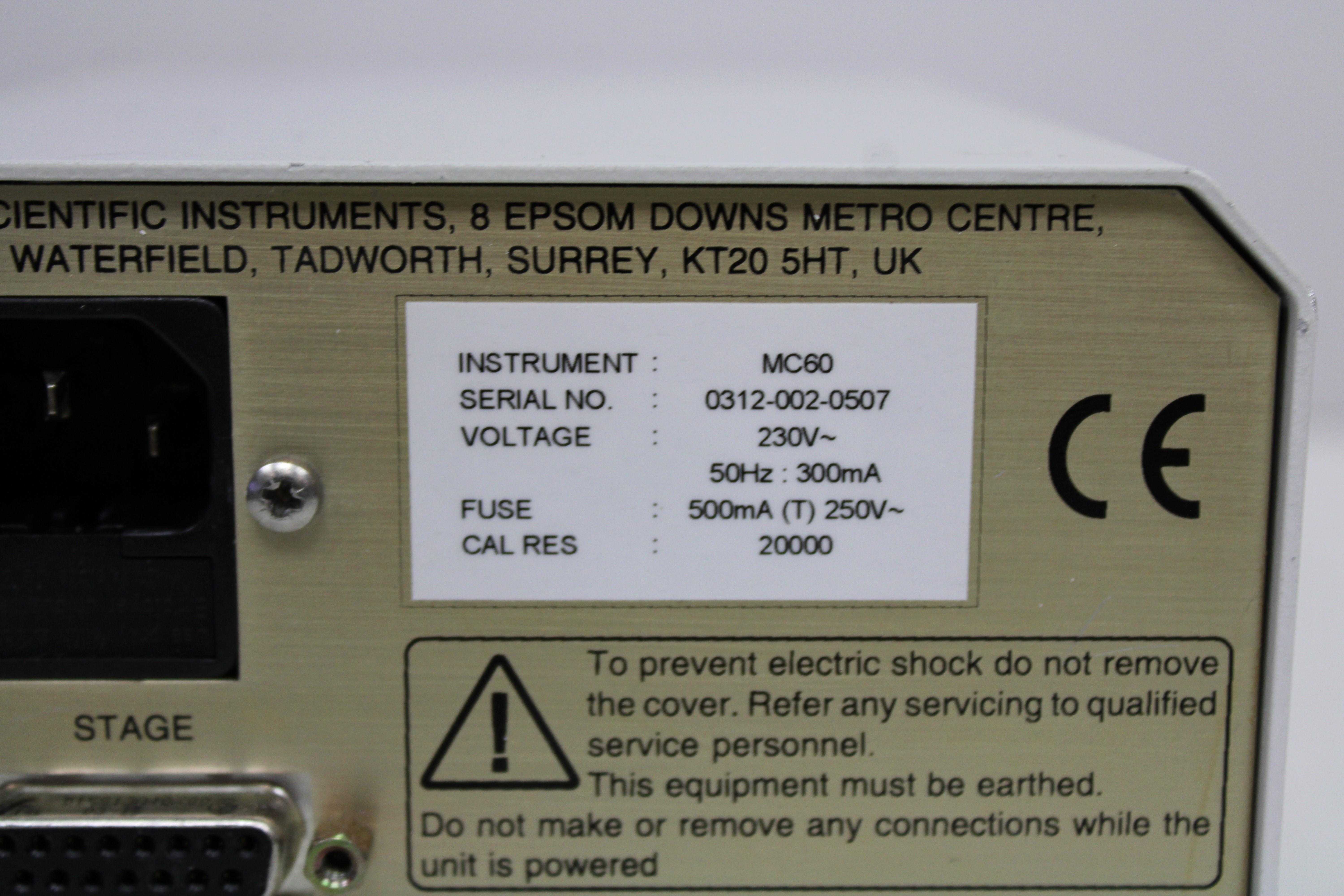 Linkam MC60 Warm Stage Controller 240V Used for Biological Applications
