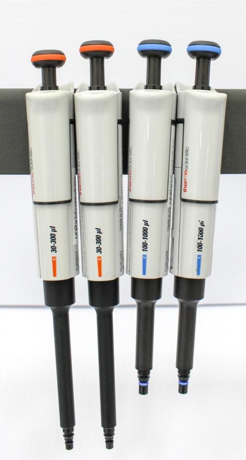 Thermo Scientific F1-ClipTip Pipette Handler w/ 4 Pipettes 30-300ul/100-1000ul