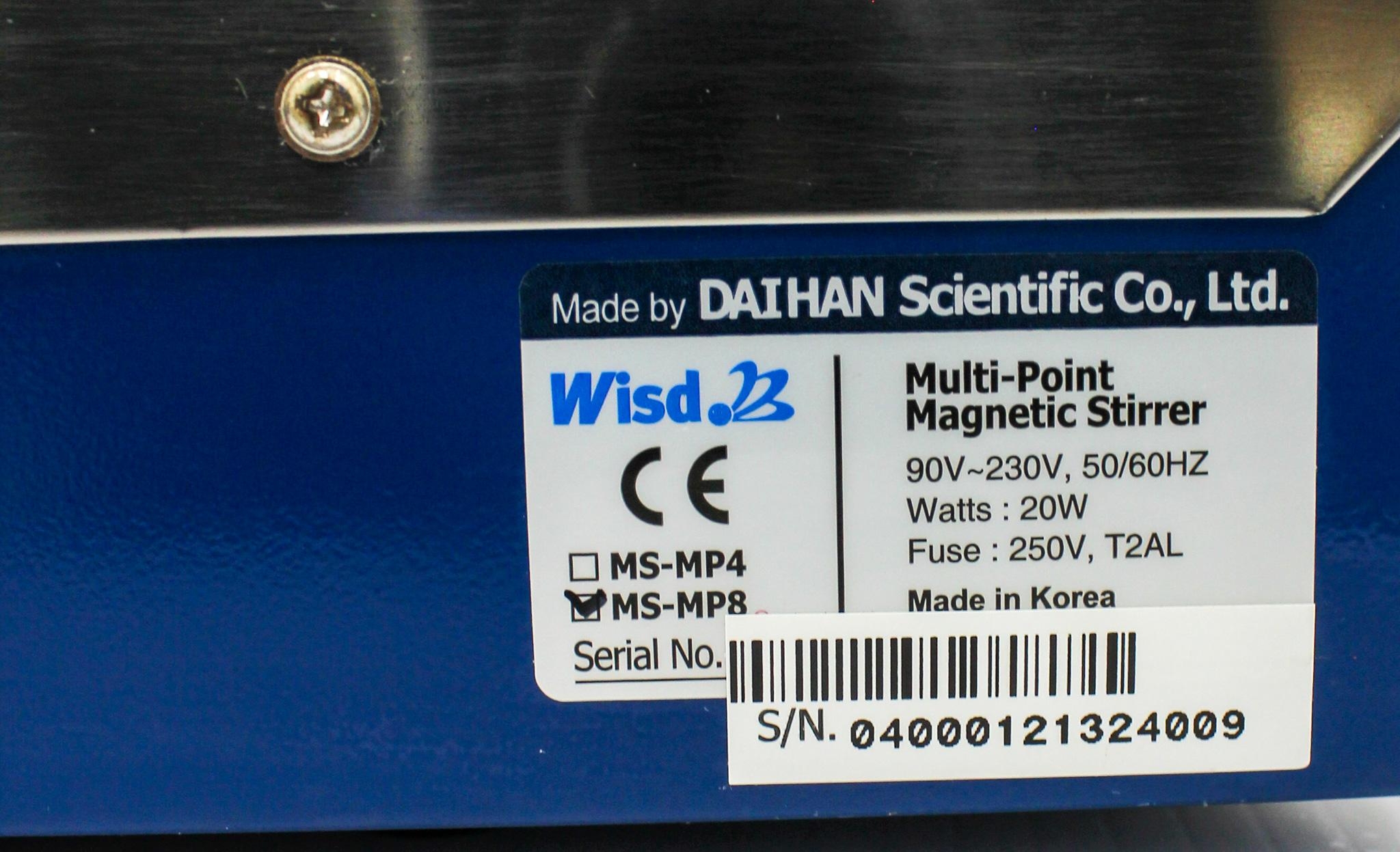 Wisd. Multi-Point Magnetic Stirrer MS-MP8, 8 Points, 1200 RPM, Used