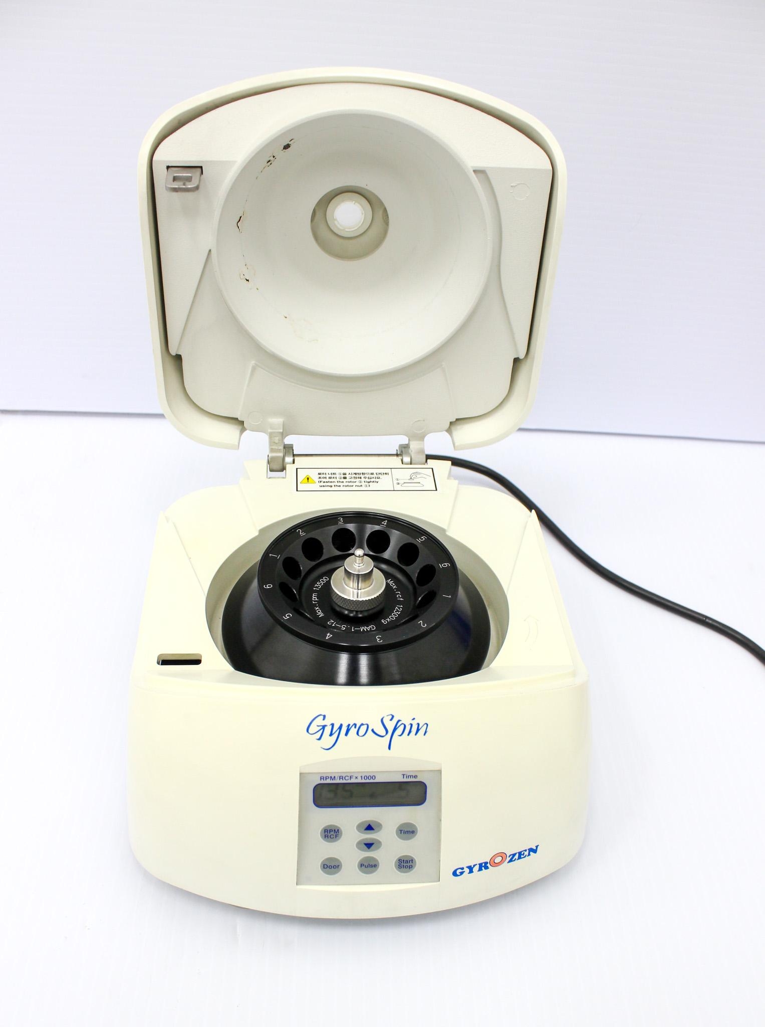 Gyro Spin Gyrozen GZ-1312 Benchtop Microcentrifuge Air-Cooling 13,500 RPM 12-Place Rotor