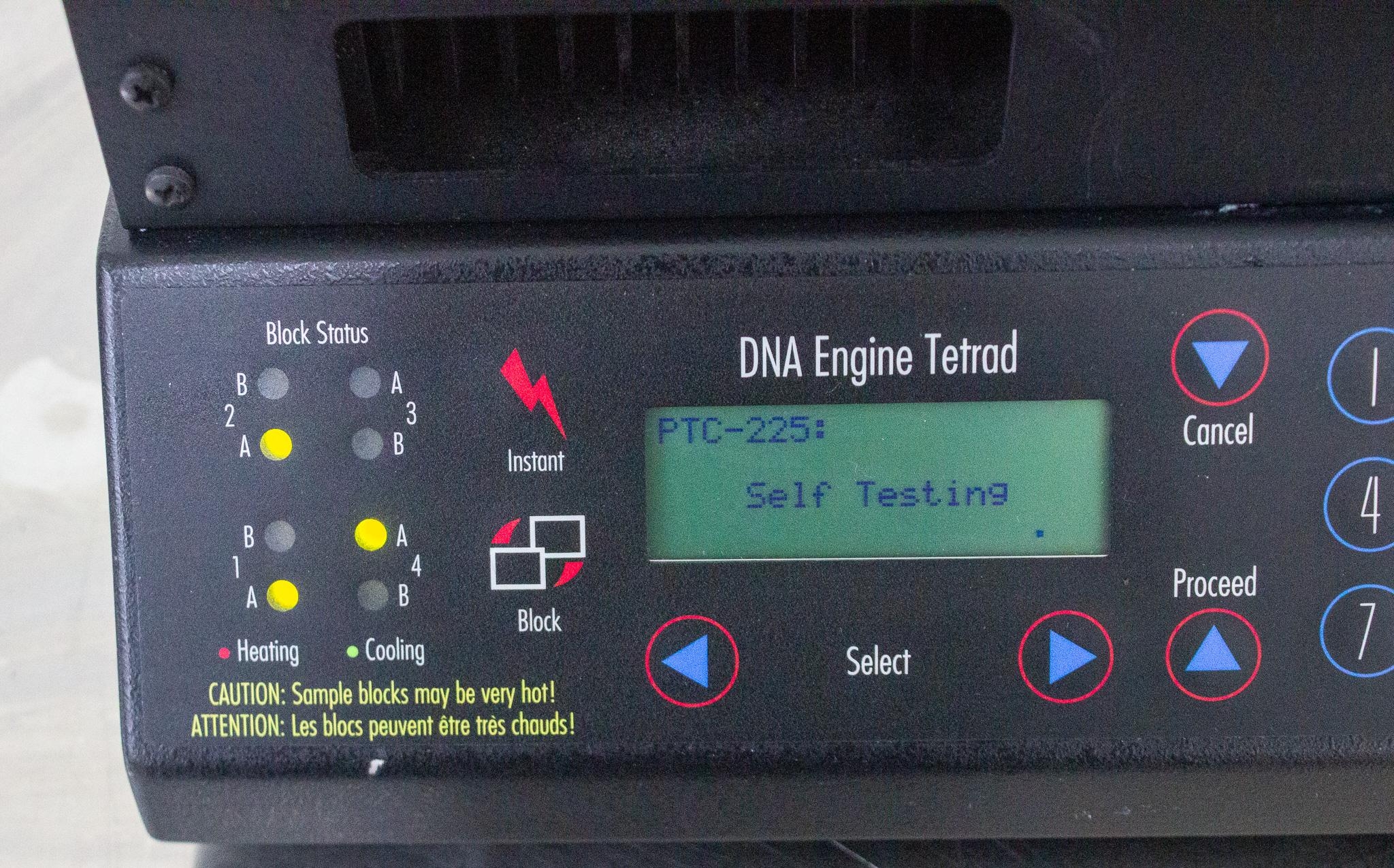 MJ Research PTC-225 Thermal Cycler with 4 Alpha Blocks for PCR