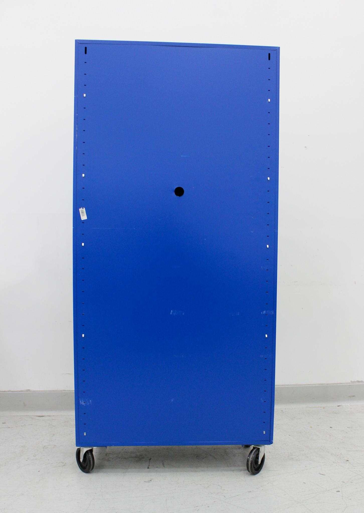 Sandusky Blue Mobile Clear View Cabinet VG Lockable Adjustable Storage