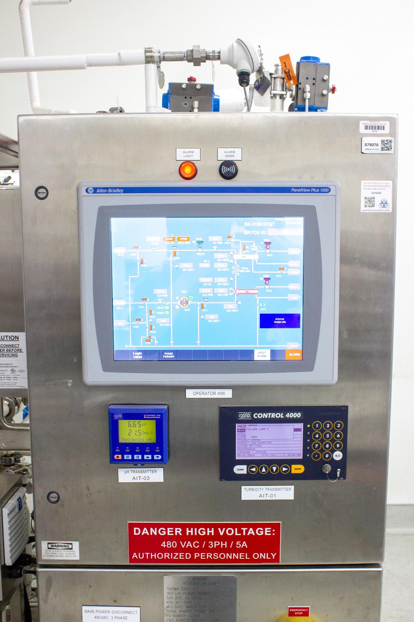 Therma HTST Skid HX-21802 Pasteurization System 480V Customizable Efficient