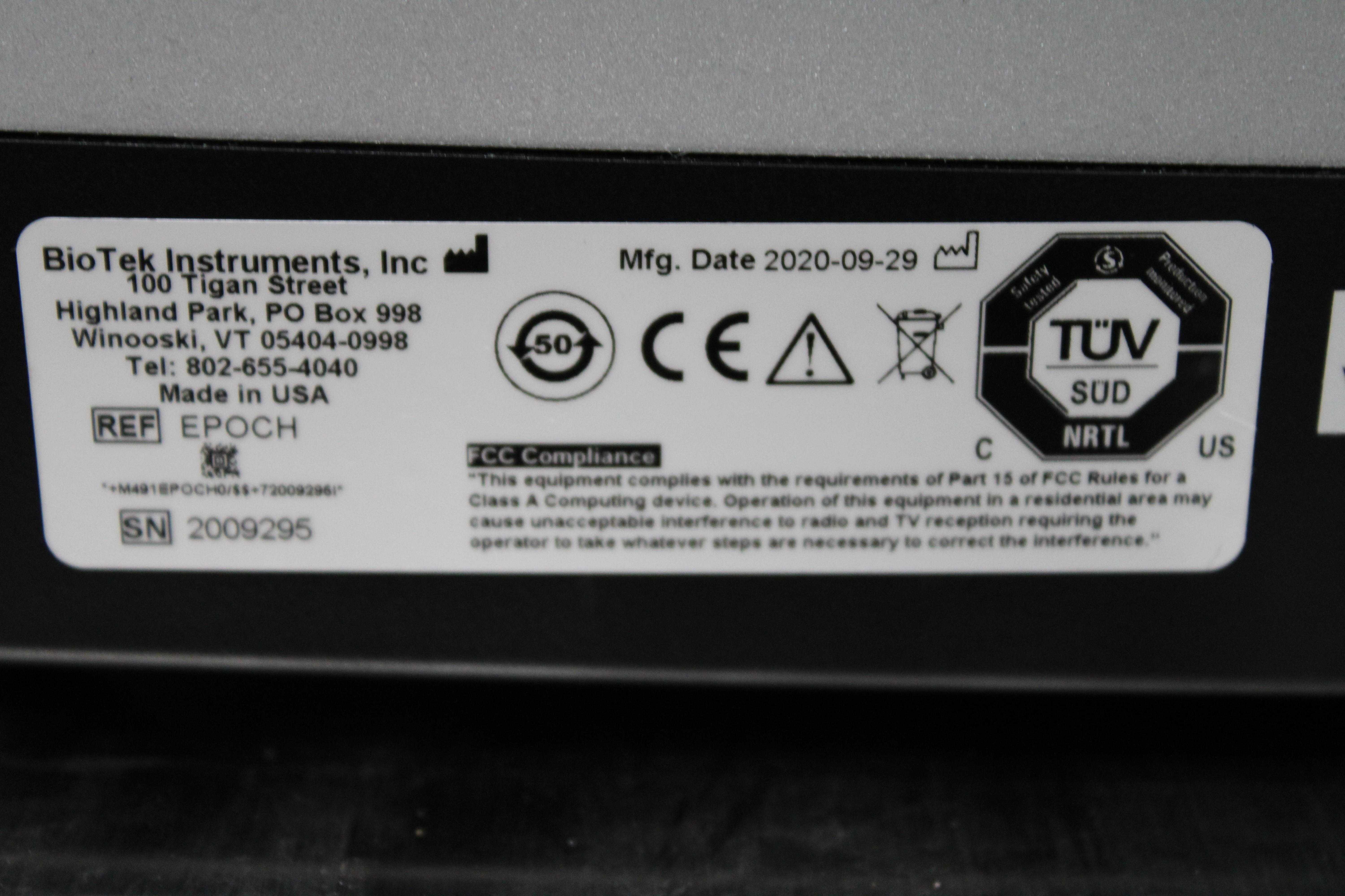 BioTek Epoch UV-Vis Spectrophotometer Multi-Well Assays 200-999nm ELISA