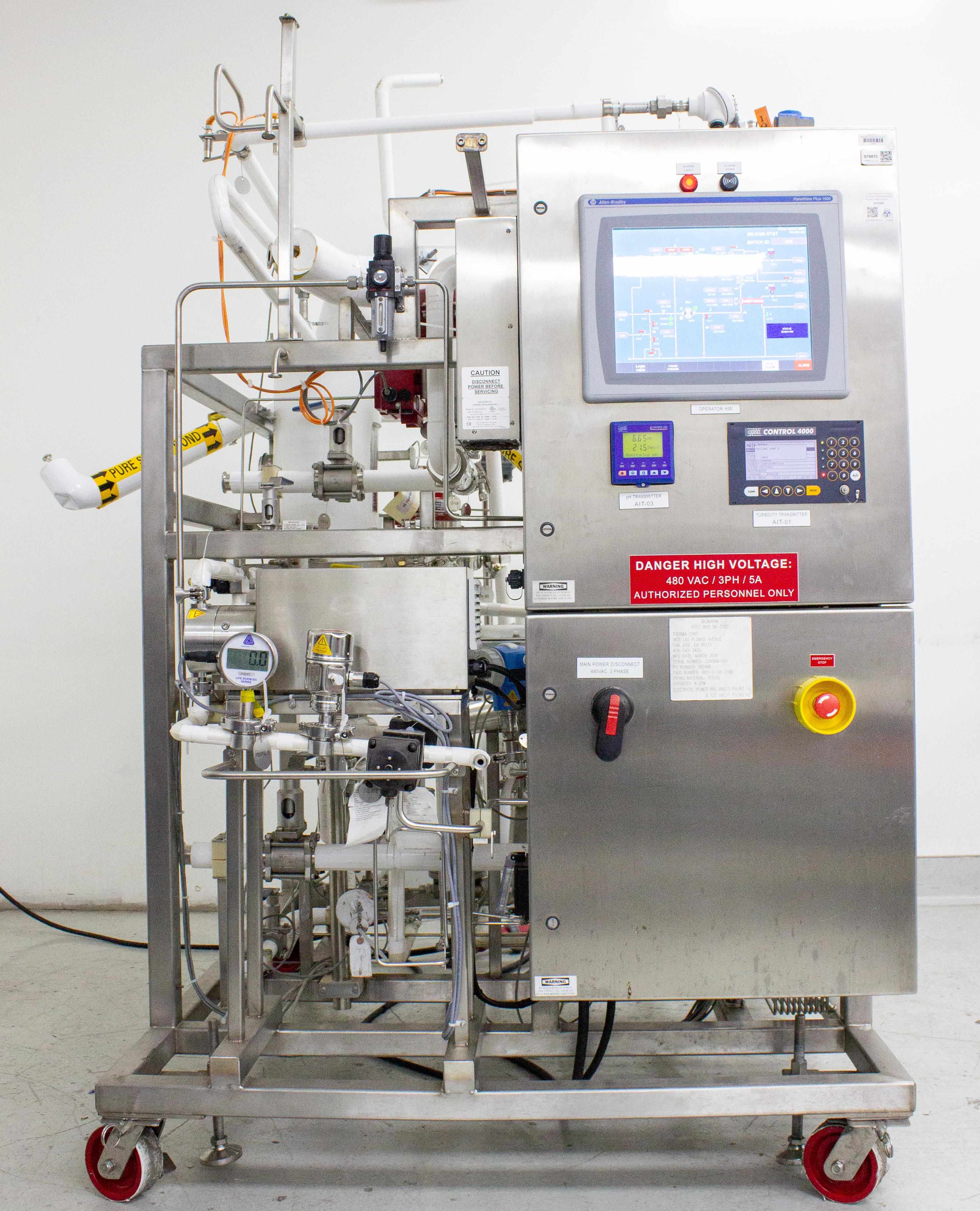Therma HTST Skid HX-21802 Pasteurization System 480V Customizable Efficient
