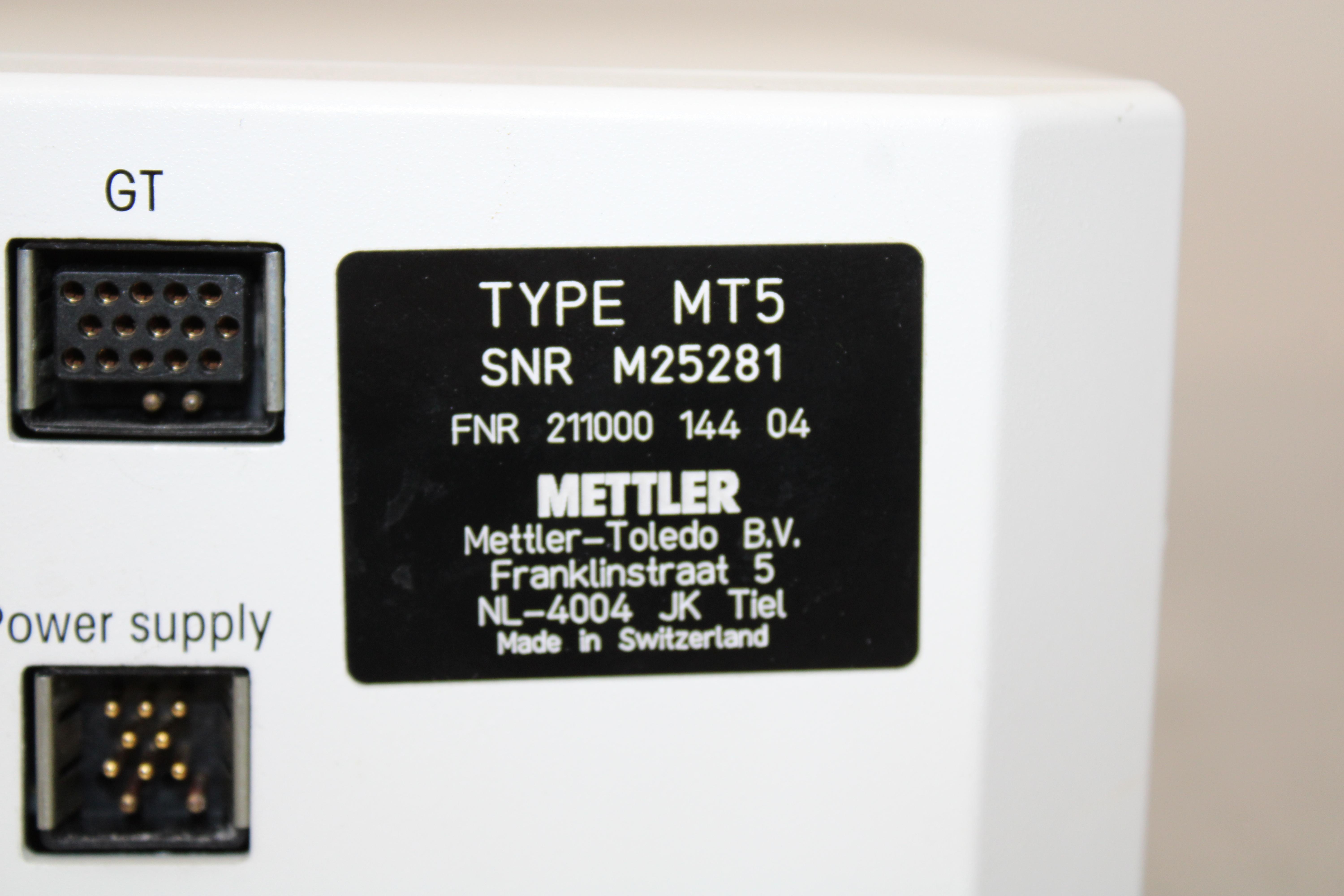 Mettler Toledo MT5 Analytical Microbalance 5.1g Capacity with RS232 Interface