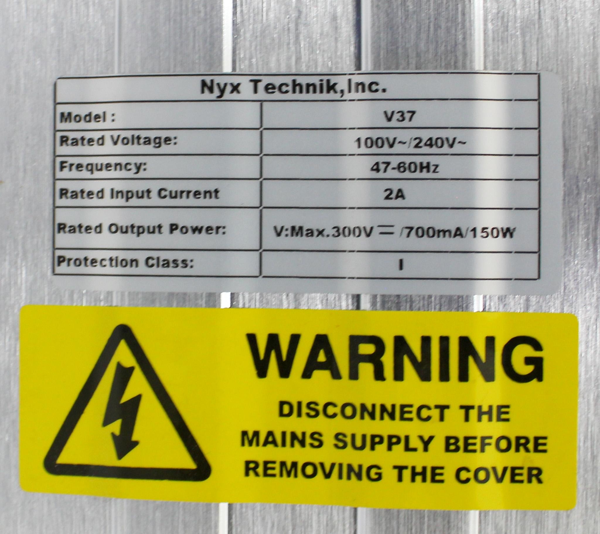 NyX Technik Voltronyx V37 Electrophoresis Power Supply, Multigel Capacity