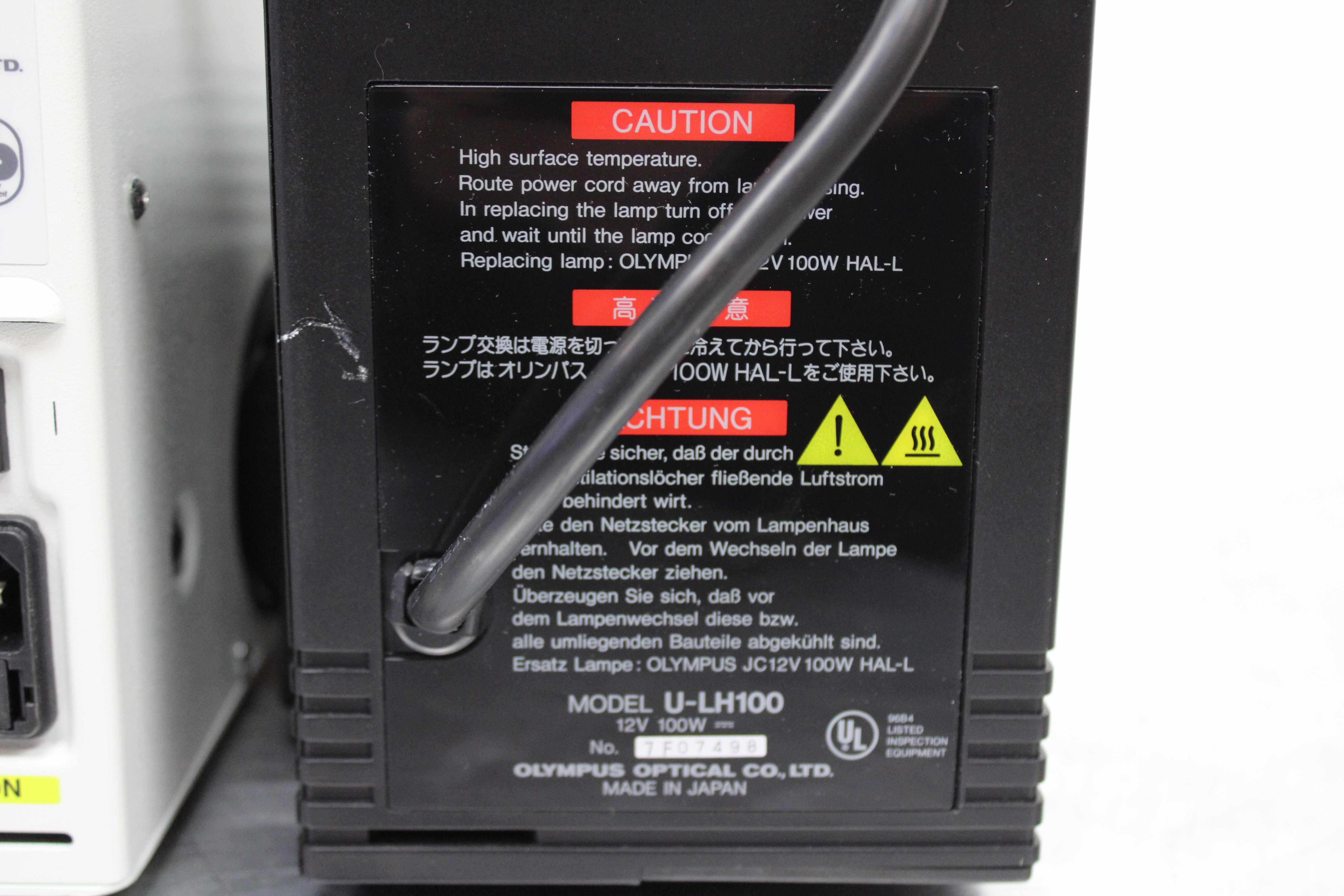 Olympus BX50F4 Microscope Imager 10x/0.25 4x/0.10 Lenses Halogen DP-12 Camera