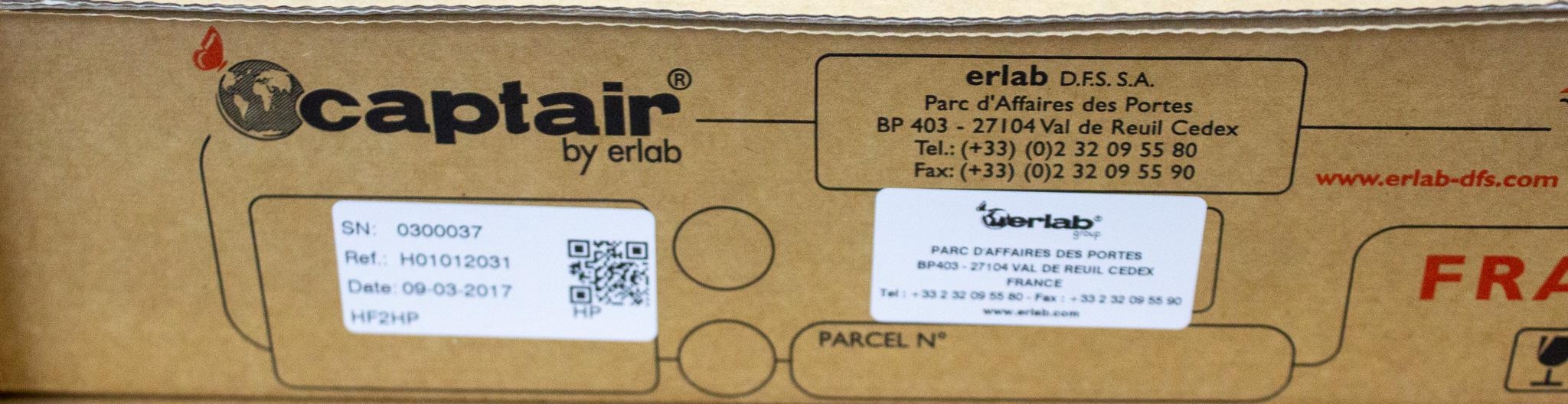 erlab 832 Filtering Chemical Storage Cabinet w/ Shelves & Filter Enclosure