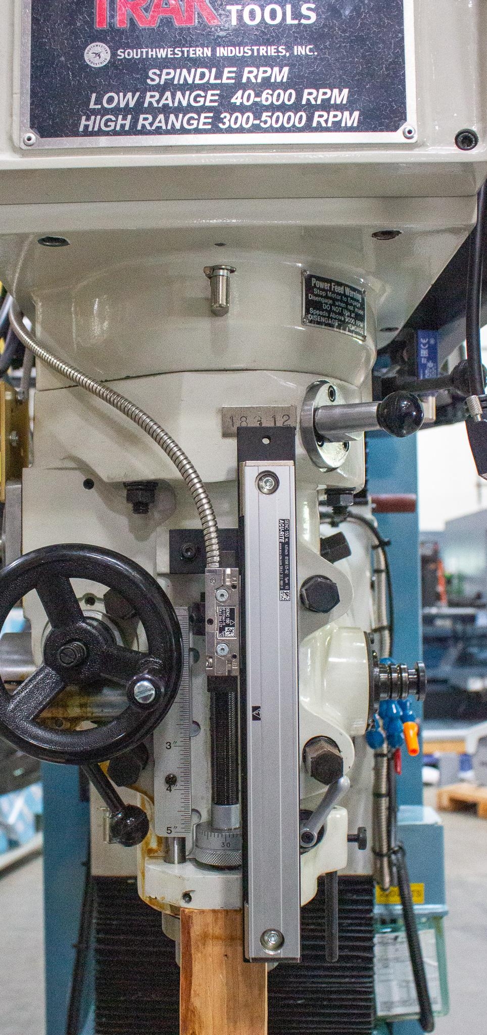 TRAK DPM RX2 Milling Machine with CNC R8 Spindle 3 HP Motor Used