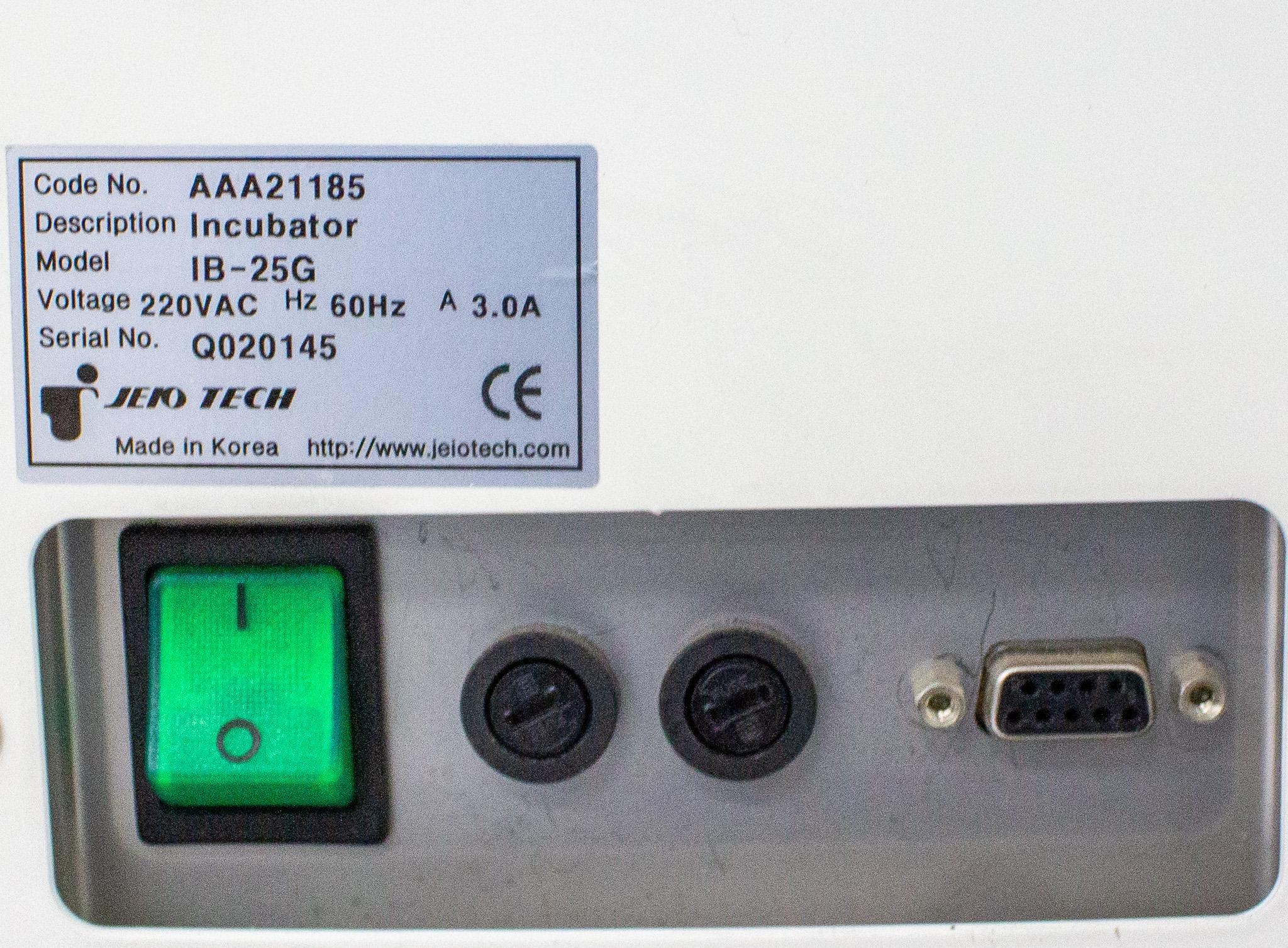 Jeio Tech Benchtop Incubator IB-25G, 5.3 cu ft, 5-70C Temperature, AS-IS