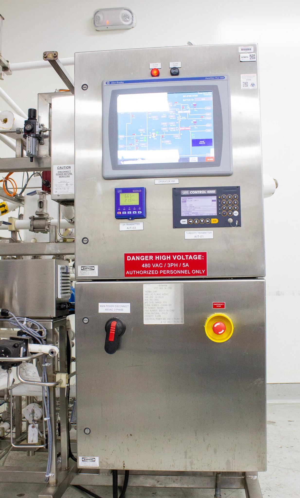 Therma HTST Skid HX-21802 Pasteurization System 480V Customizable Efficient