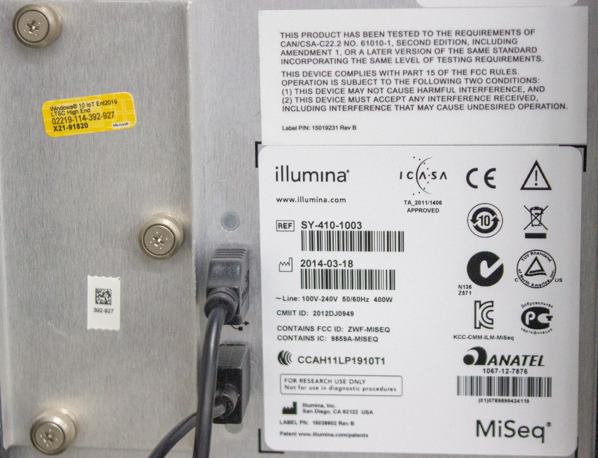 Illumina MiSeq DNA Sequencer Compact Benchtop Rapid Next-Gen Sequencing 2014