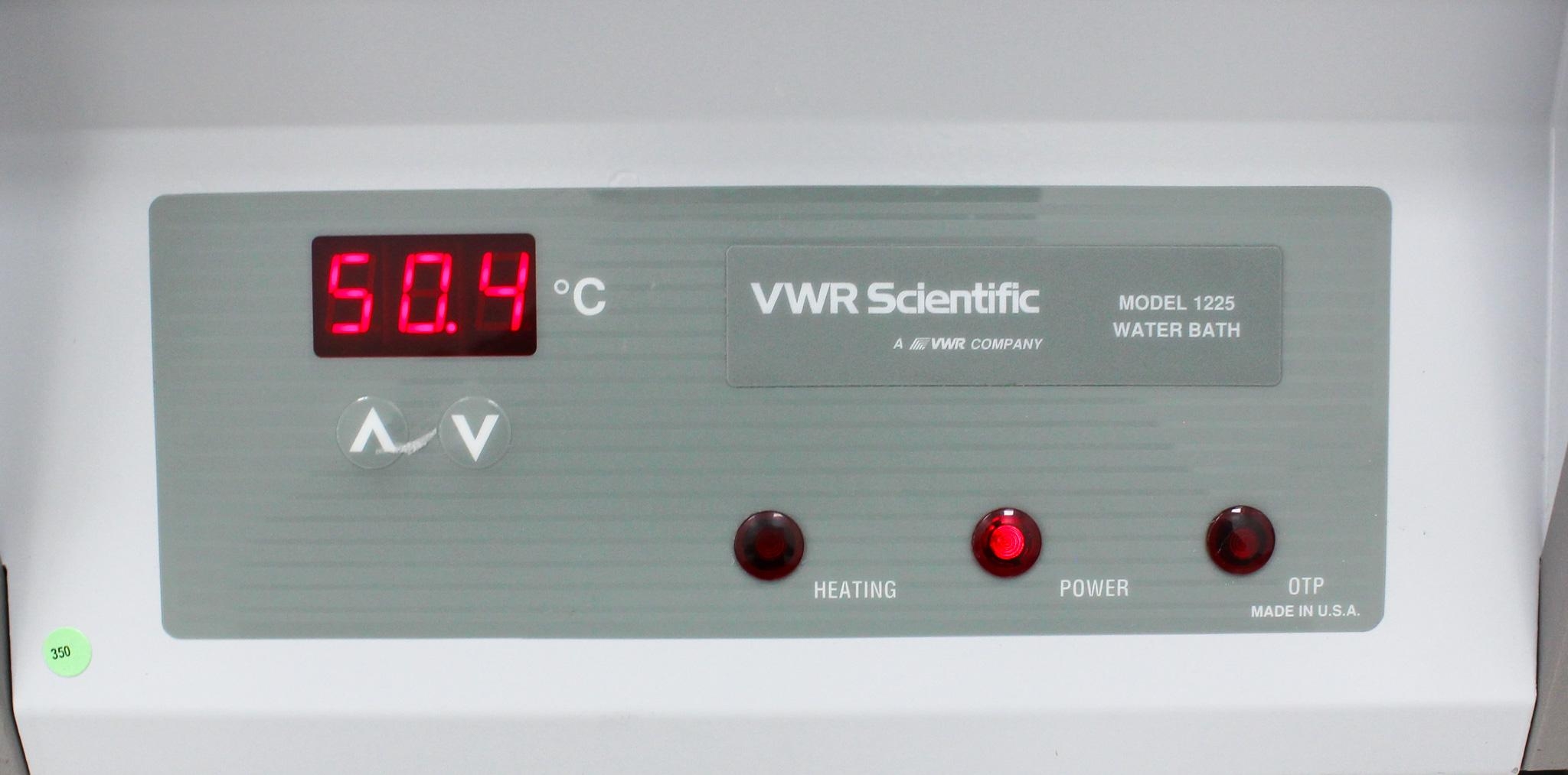 VWR Model 1225 Water Bath 6L 100C Digital, Safety Features, Used